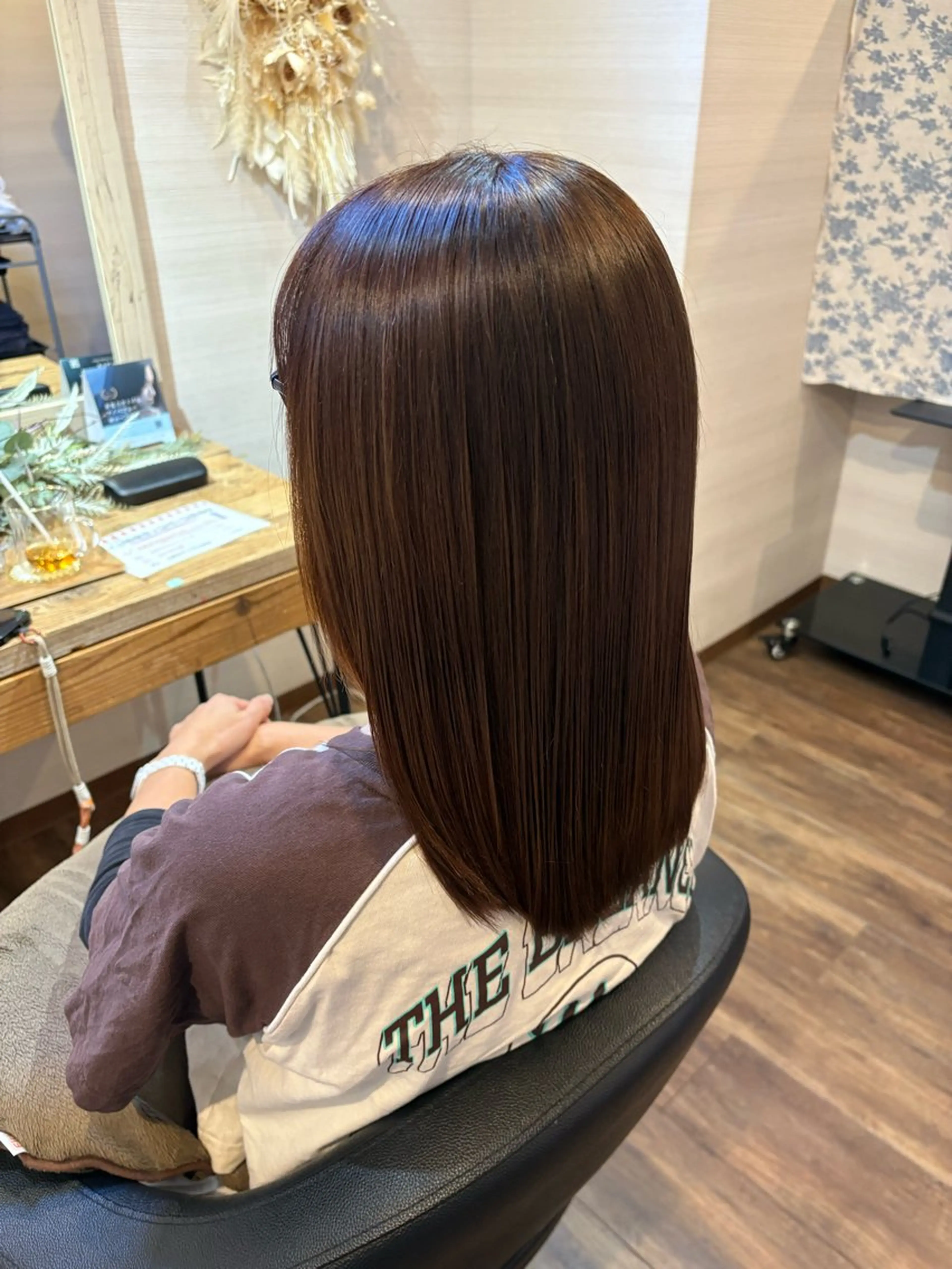 セミロング カラー 髪質改善 ヘアカラー トリートメント 【髪質改善都賀】 chisatan🍊のヘアスタイル