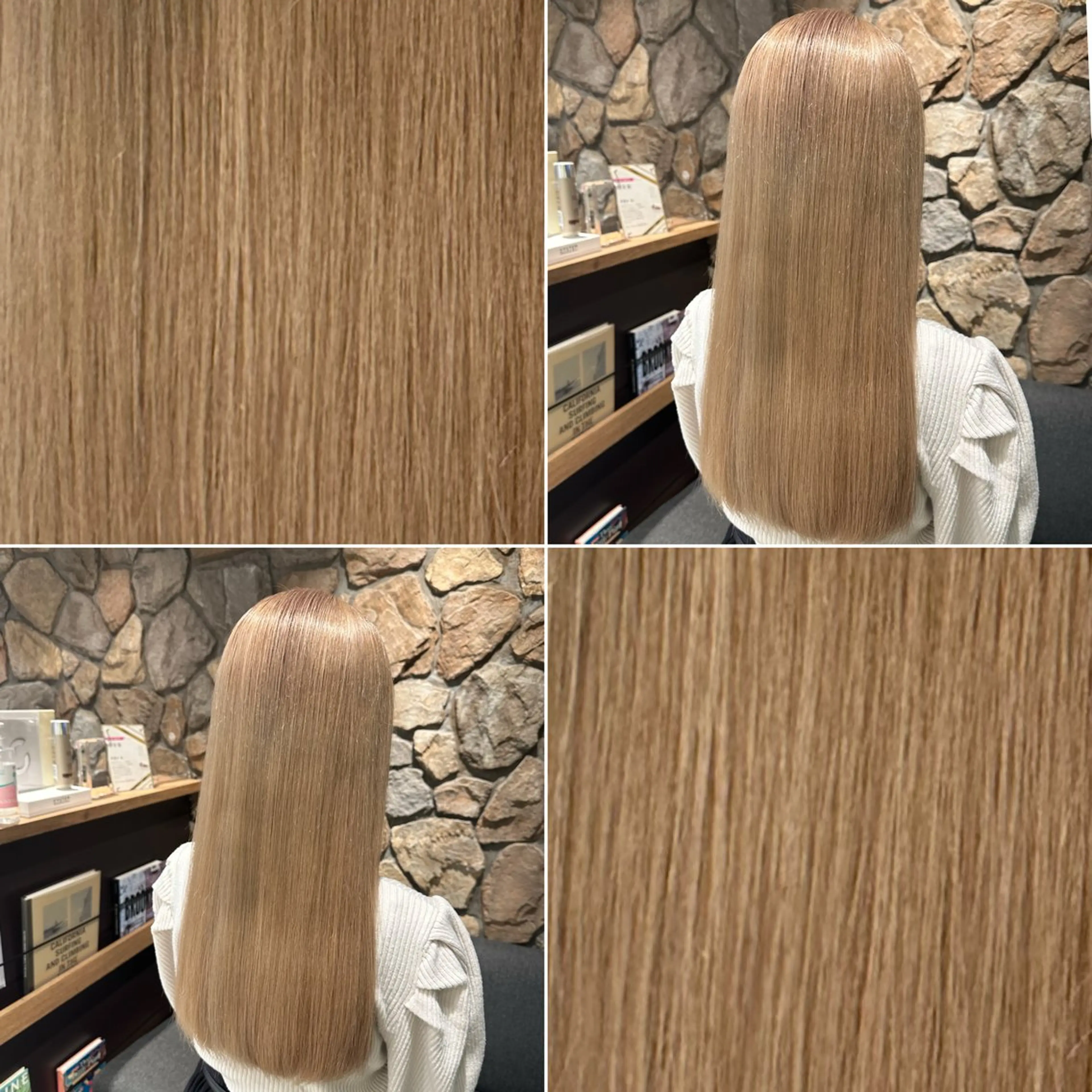 セミロング ヘアカラー トリートメント まろやかなベージュ 小池春樹のヘアスタイル