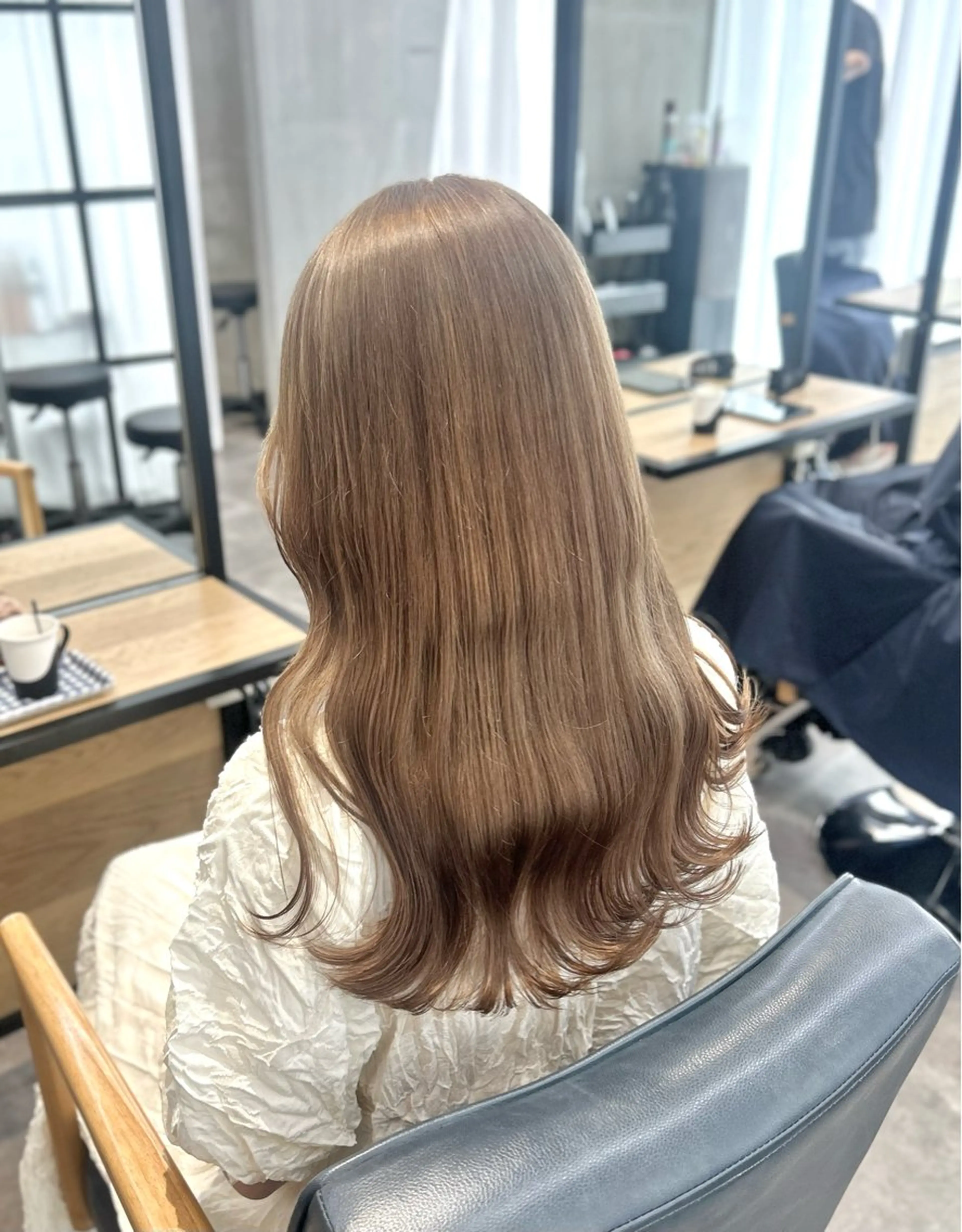 セミロング カラー 韓国×髪質改善カラー 💎hinaのヘアスタイル