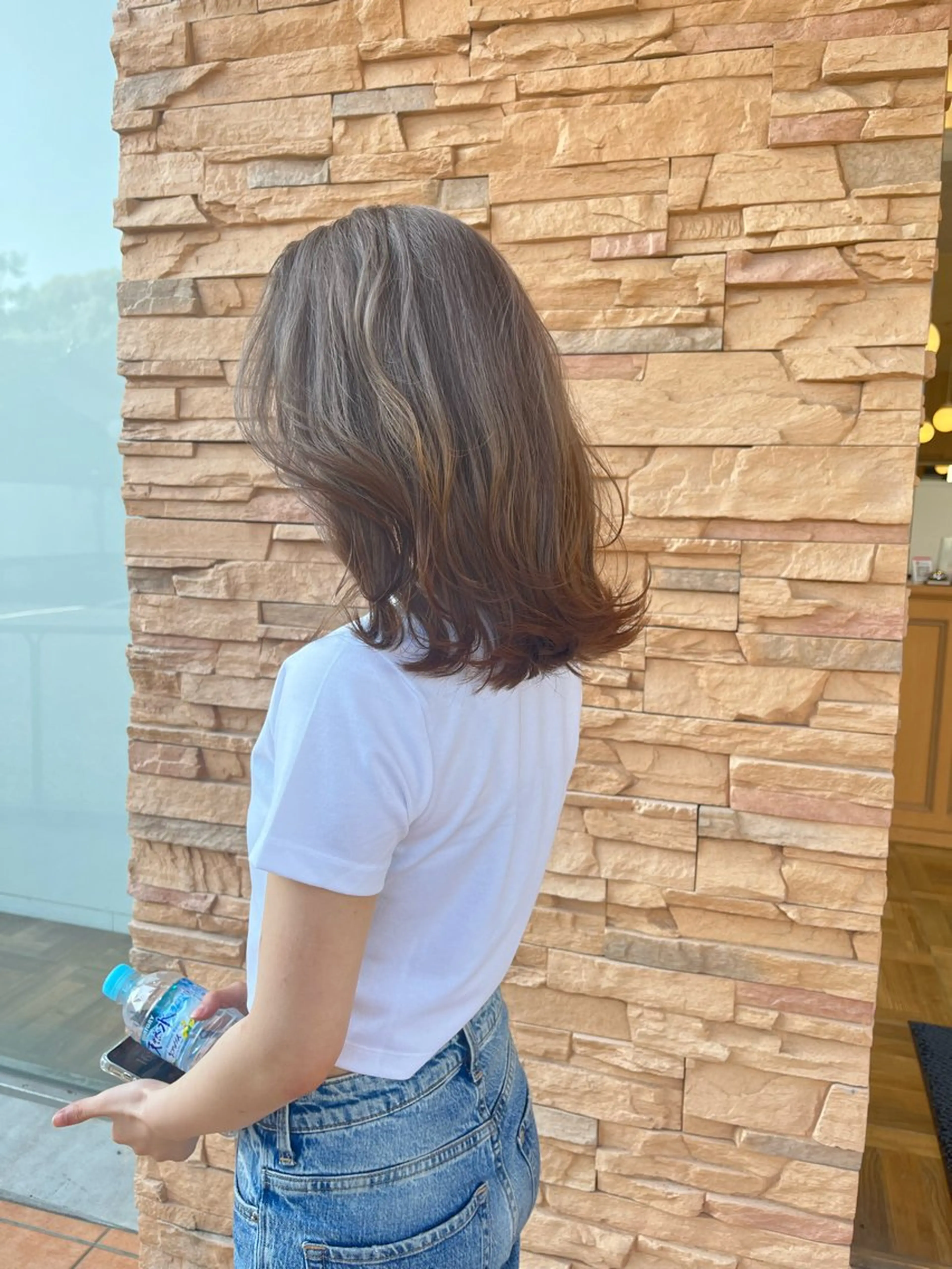 カラー ベージュカラー ブリーチ ダブルカラー グラデーションカラー ミルクティーベージュ ラブーケ中川中島店 クラタチカコのヘアスタイル