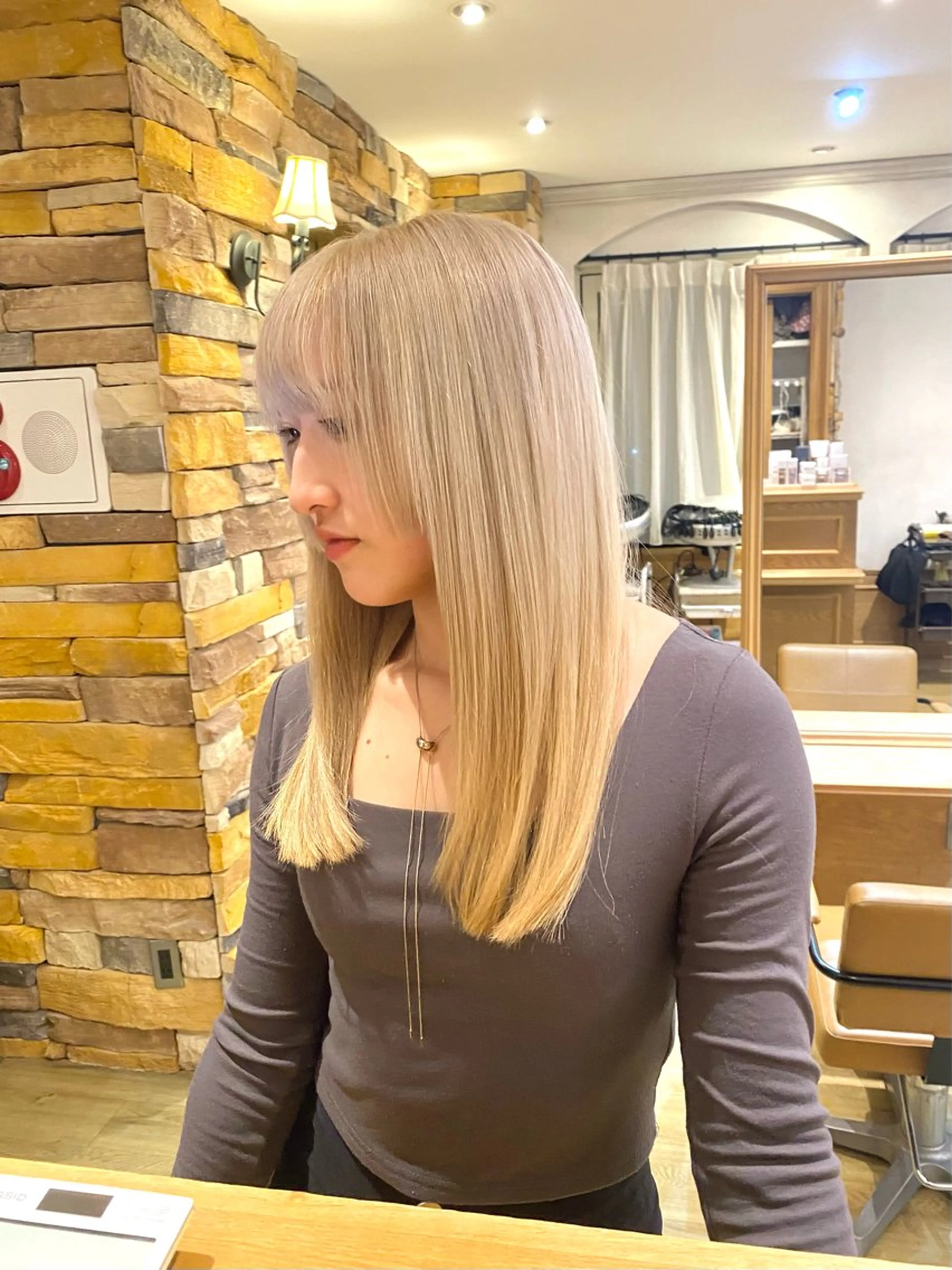 ロング ヘアカラー トリートメント 千 田のヘアスタイル