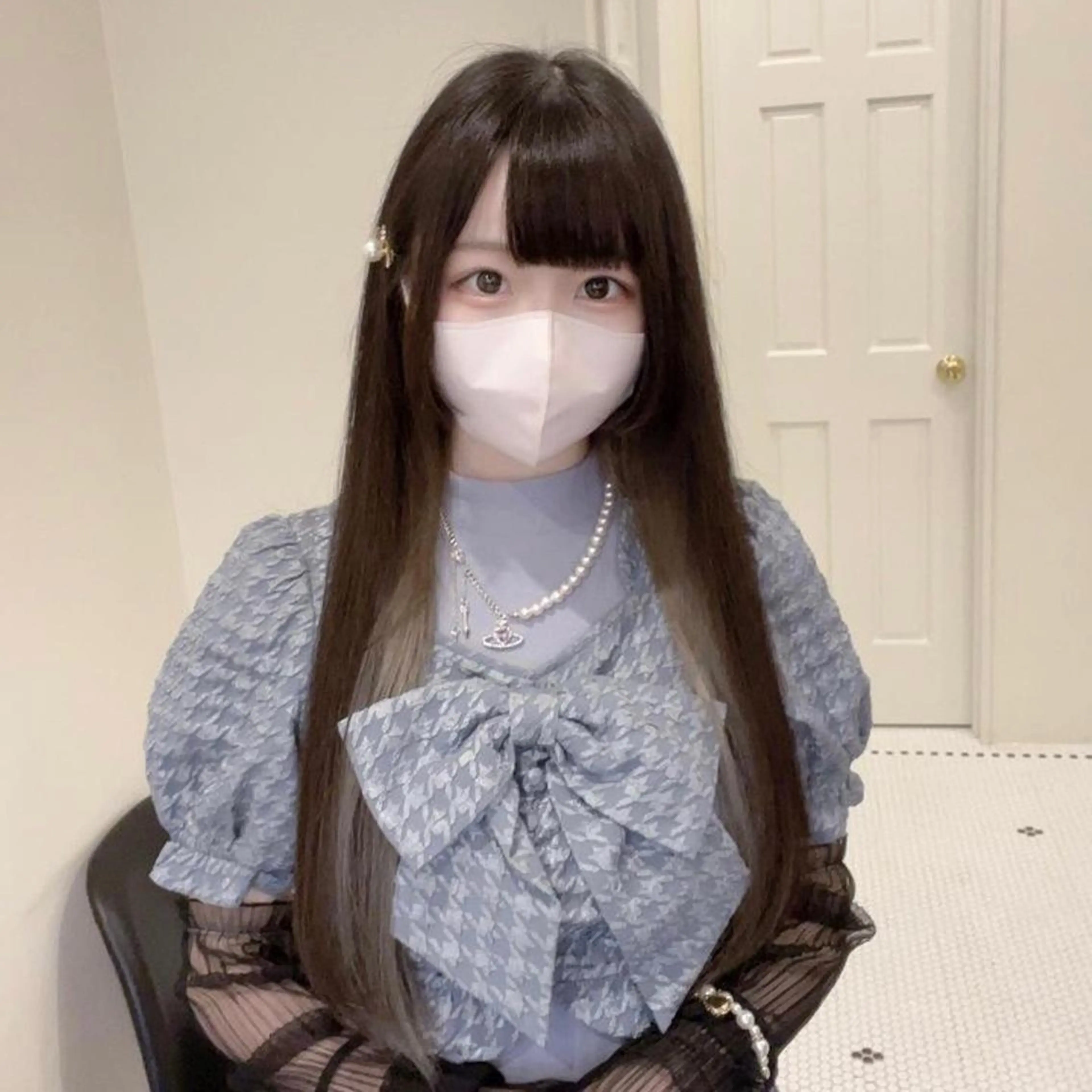 ロング トリートメント りく　レイヤーカット ケアブリーチのヘアスタイル