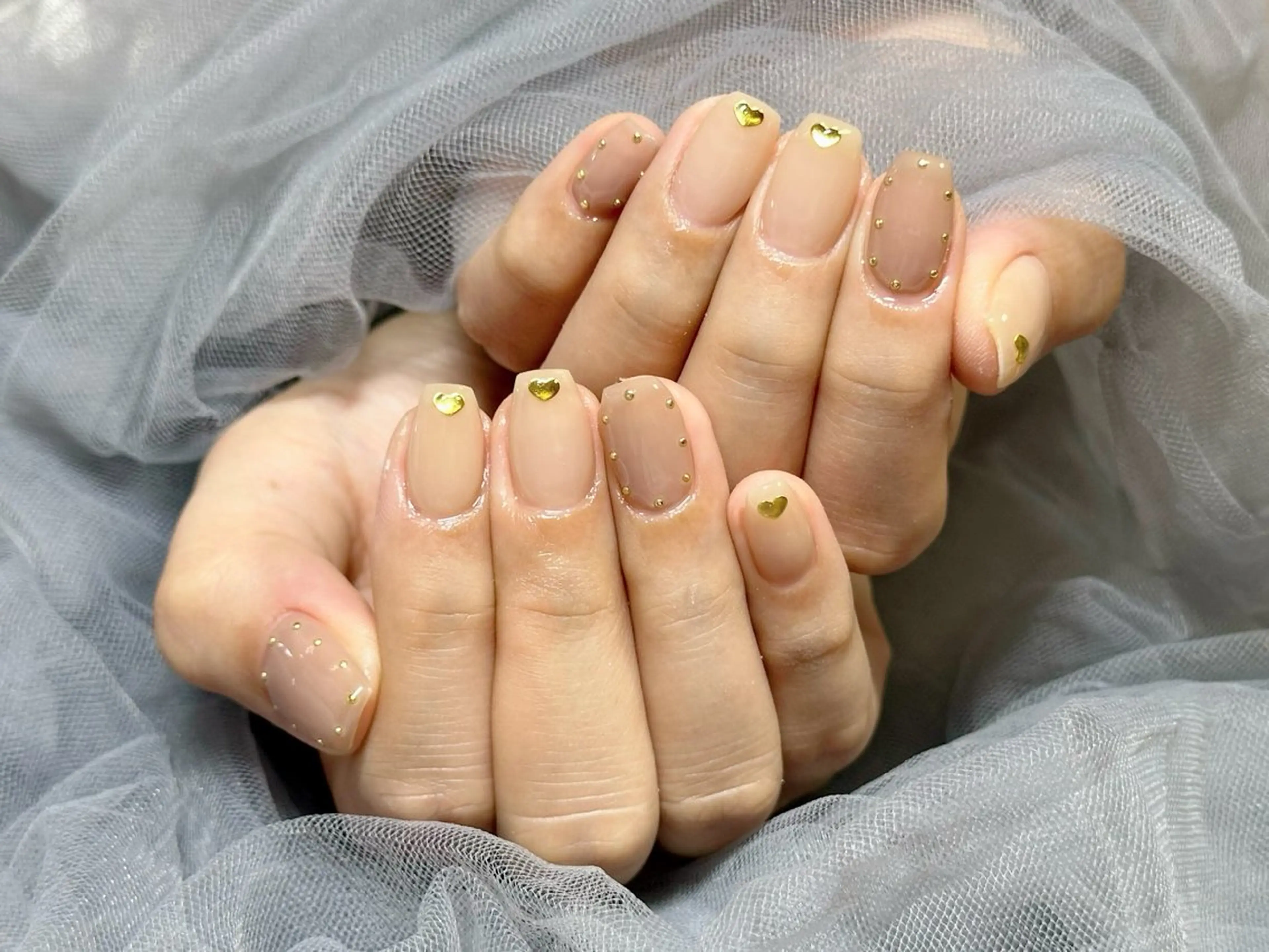 ネイル ブラウン ゴールド ハンドネイル KURELLY所属・Nail Salon KURELLYのネイルデザイン