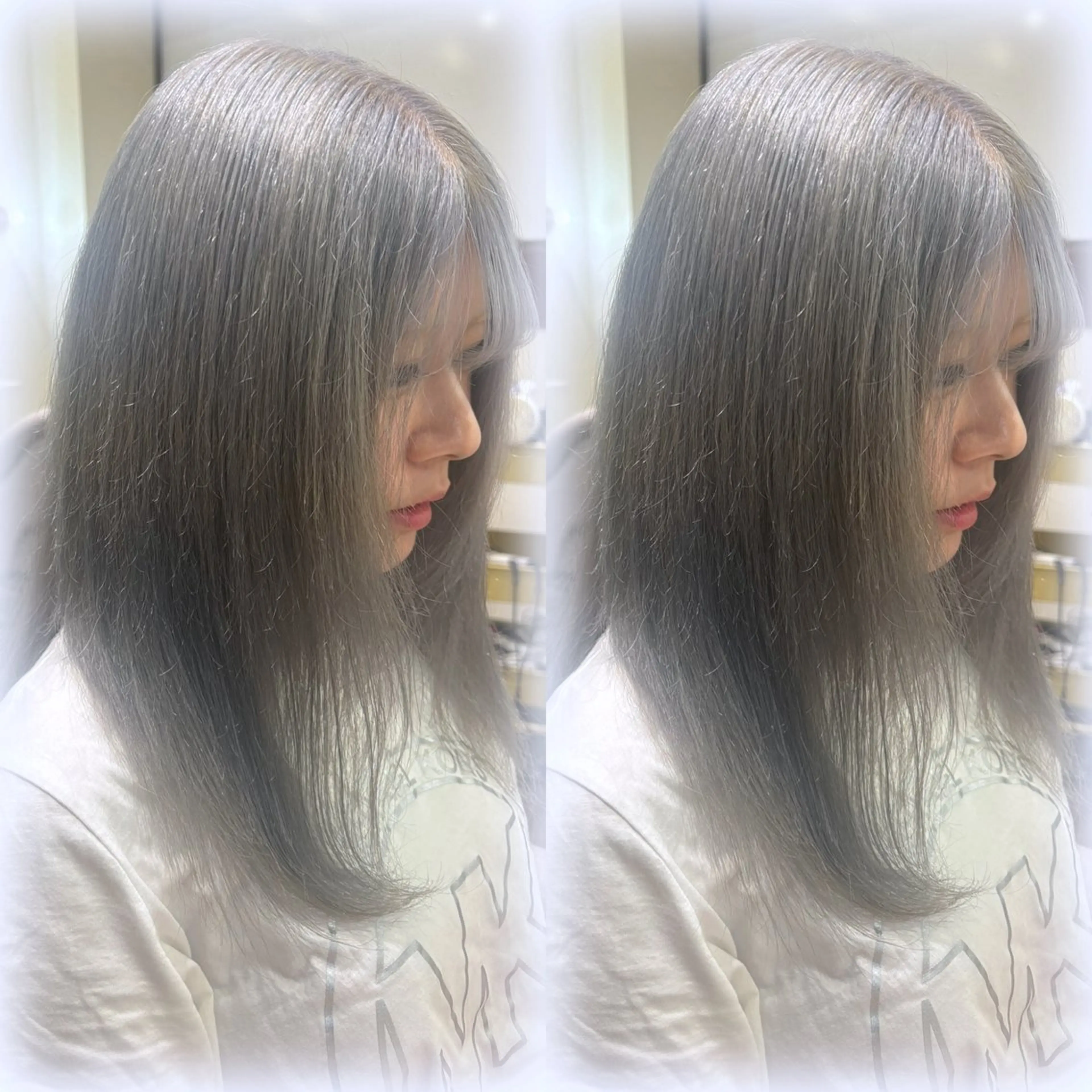 ミディアム カラー ブリーチ シルバー Sugar所属・猪妻 采蘭のヘアスタイル