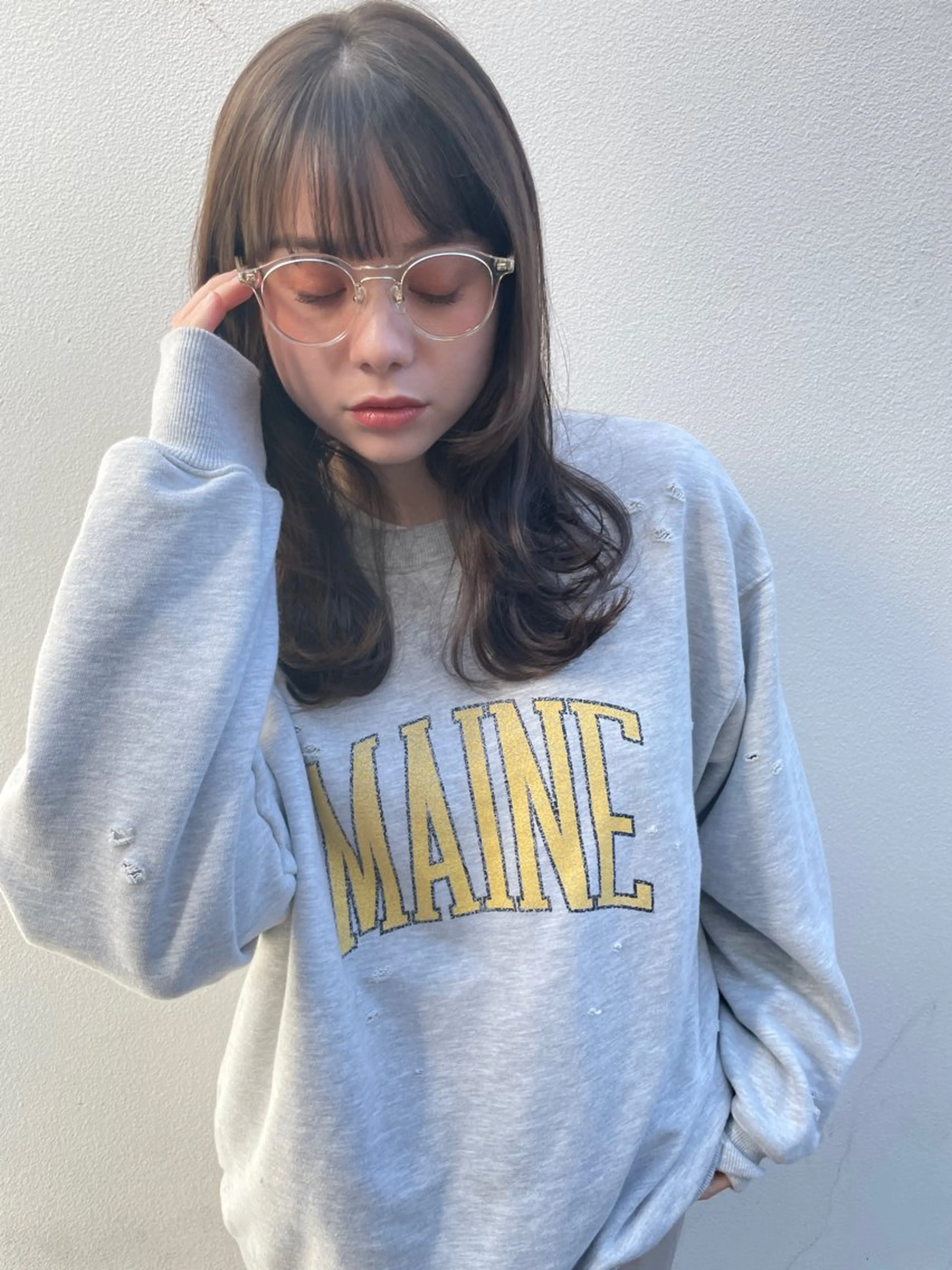 ミディアム カラー カット ヘアカラー トリートメント 嶋佐 昌大 シマサマオのヘアスタイル