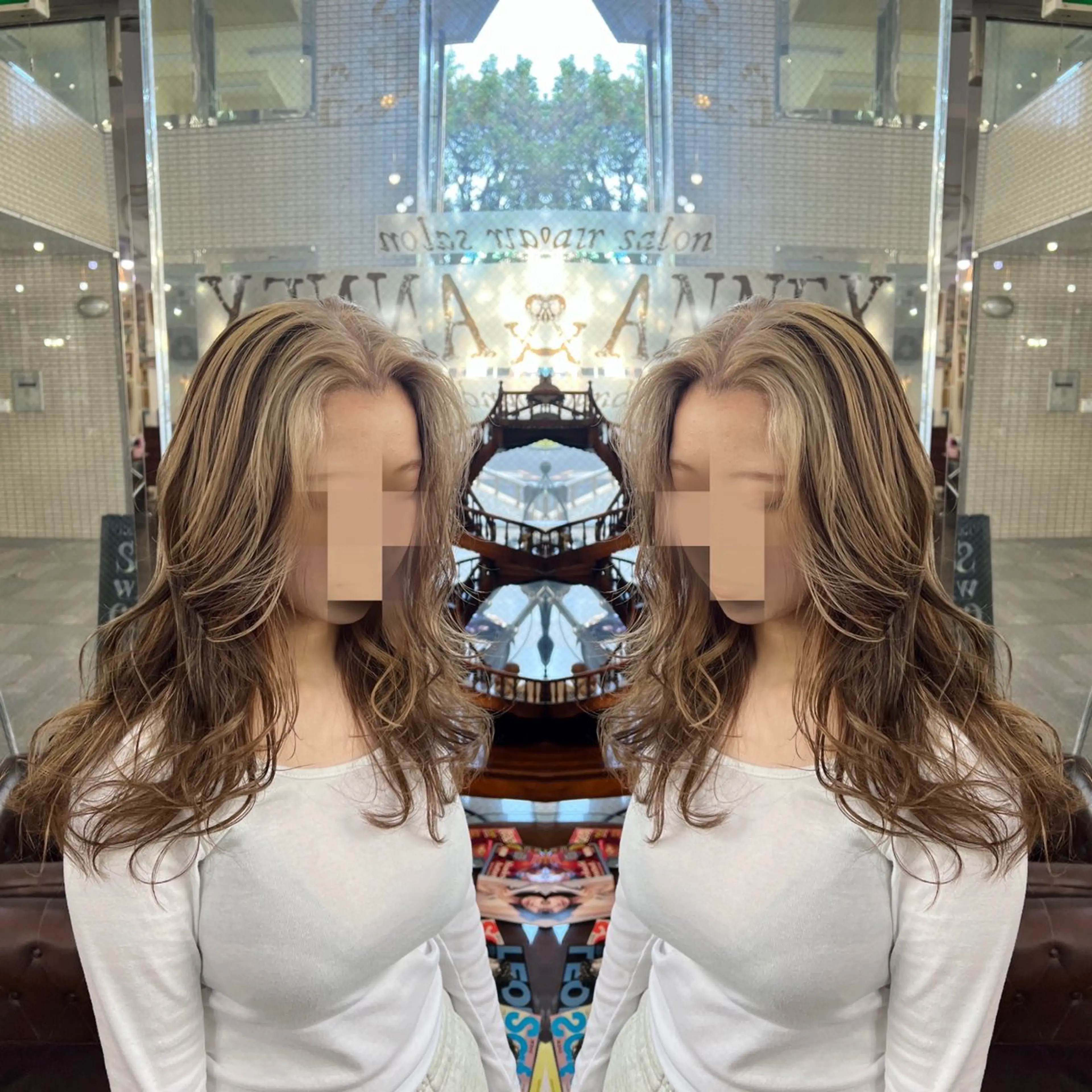 ロング カラー レイヤーカット ヘアカラー トリートメント レイヤー/ボブ/ ミニボブ/AOIのヘアスタイル