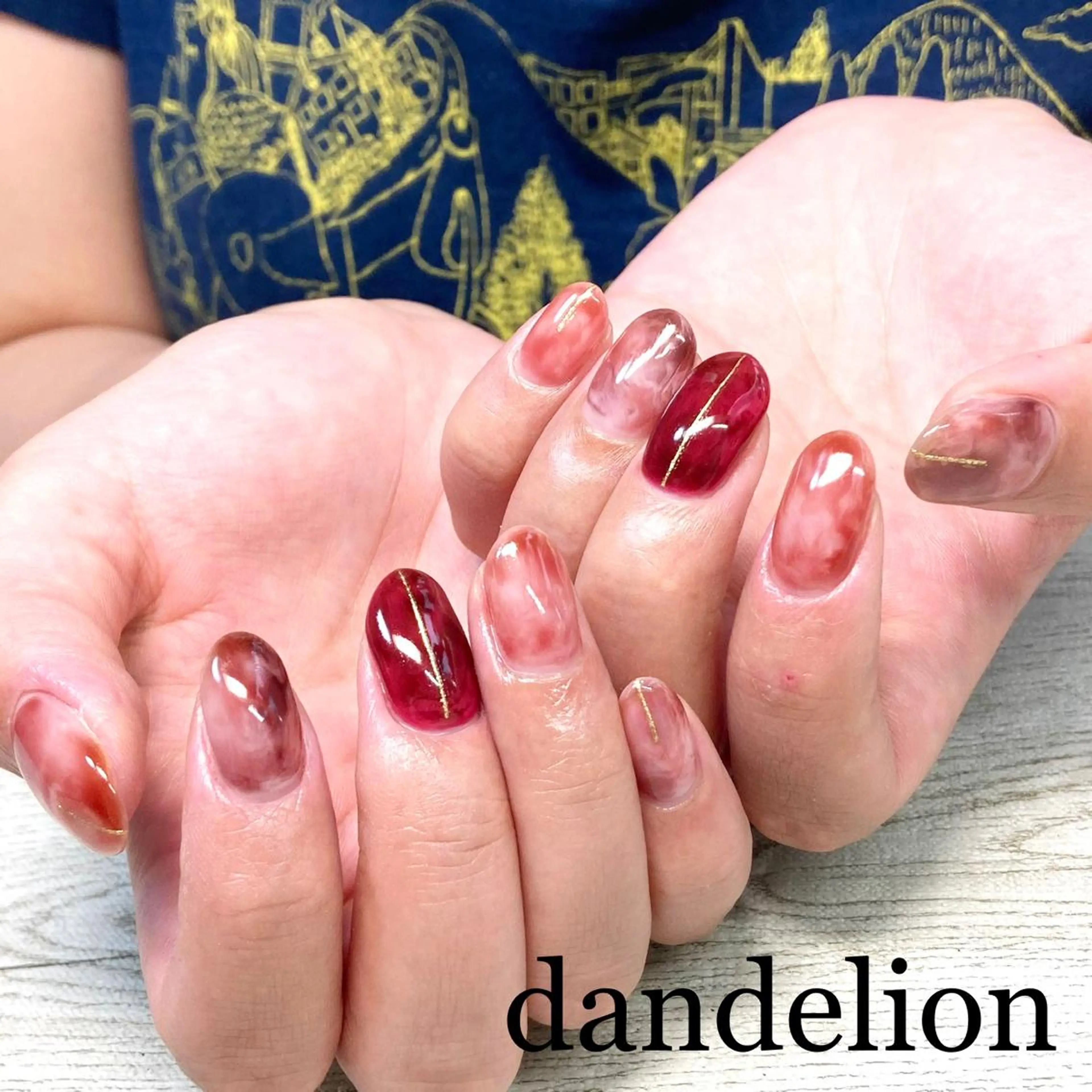 ネイル ハンドネイル ハンドケア dandelion ダンデライオンのネイルデザイン