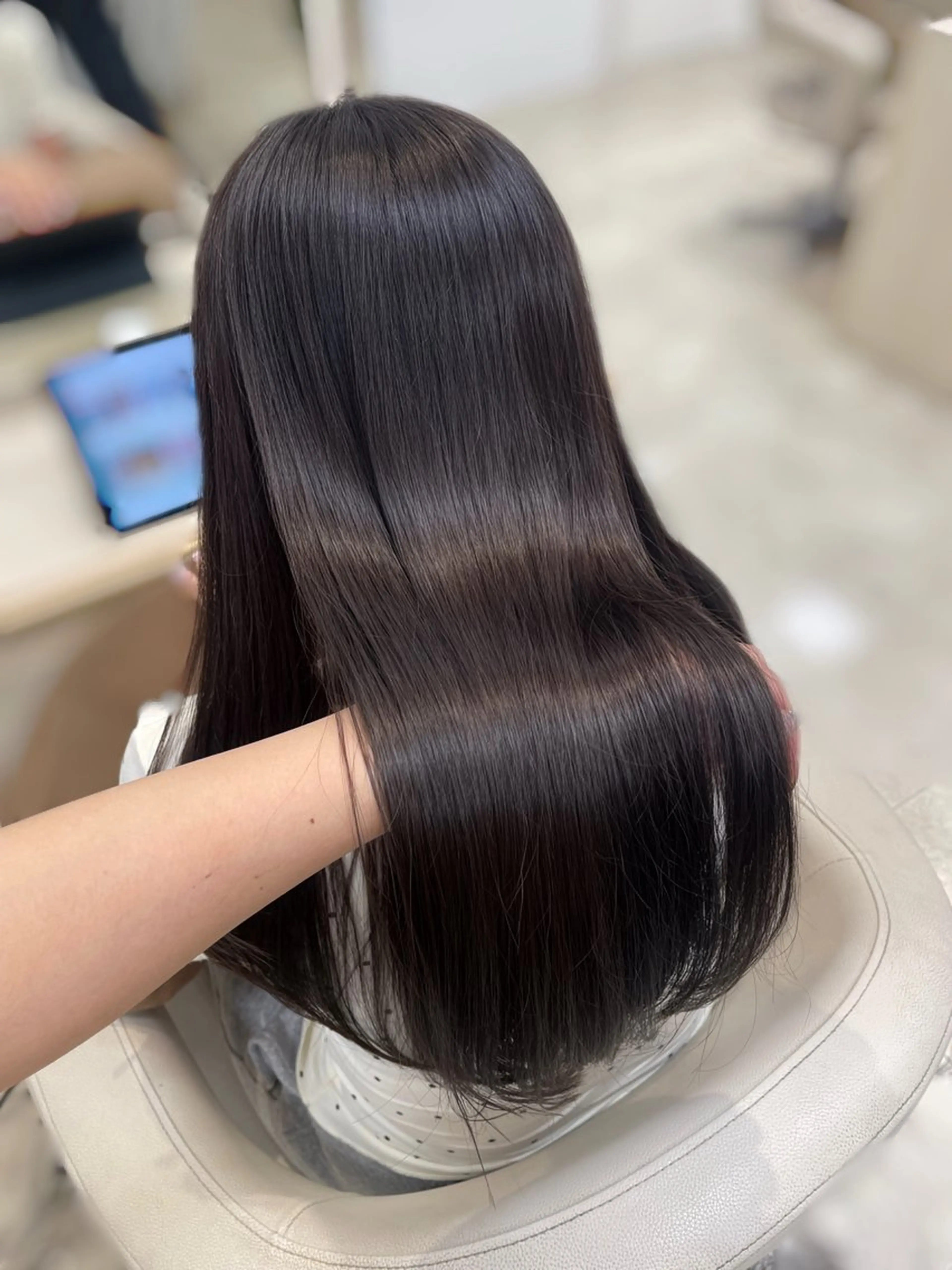 ロング カラー 透明感ワンカラー 🎀髪質改善/AOのヘアスタイル