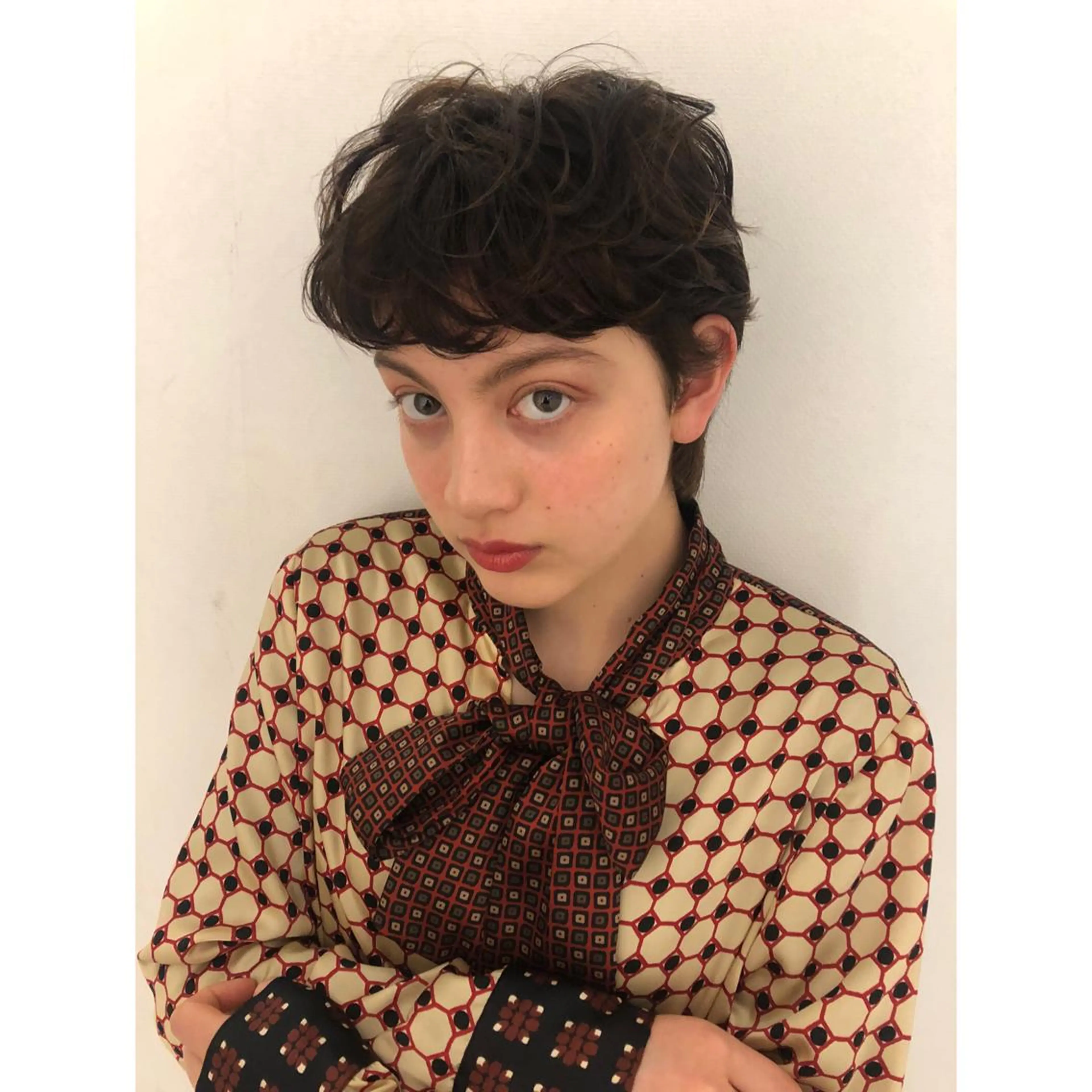 ショート カラー ヘアアレンジ アオキ リノのヘアスタイル