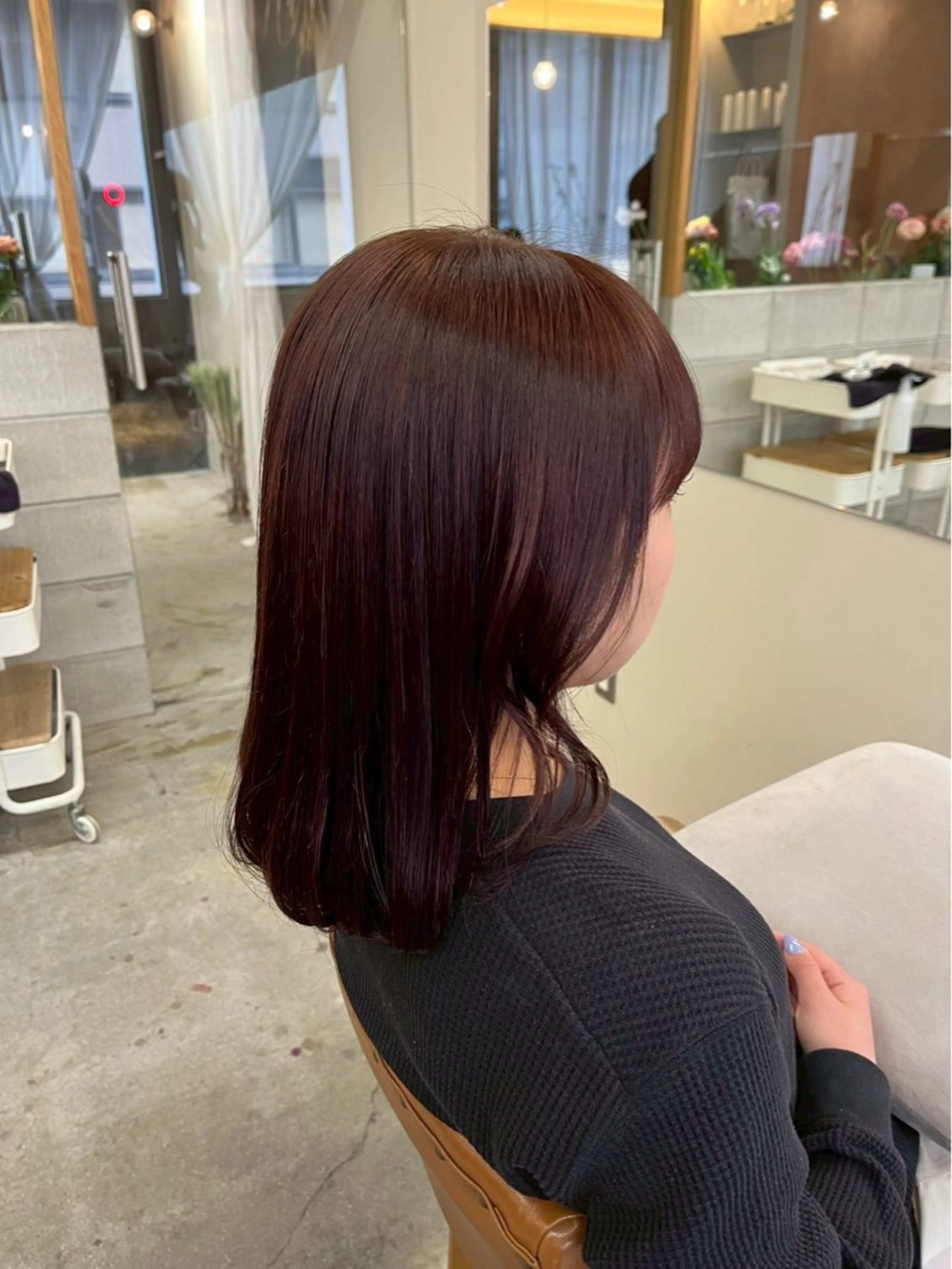 ミディアム カラー ヘアカラー 💐花屋併設💐 宮園　雛羽のヘアスタイル