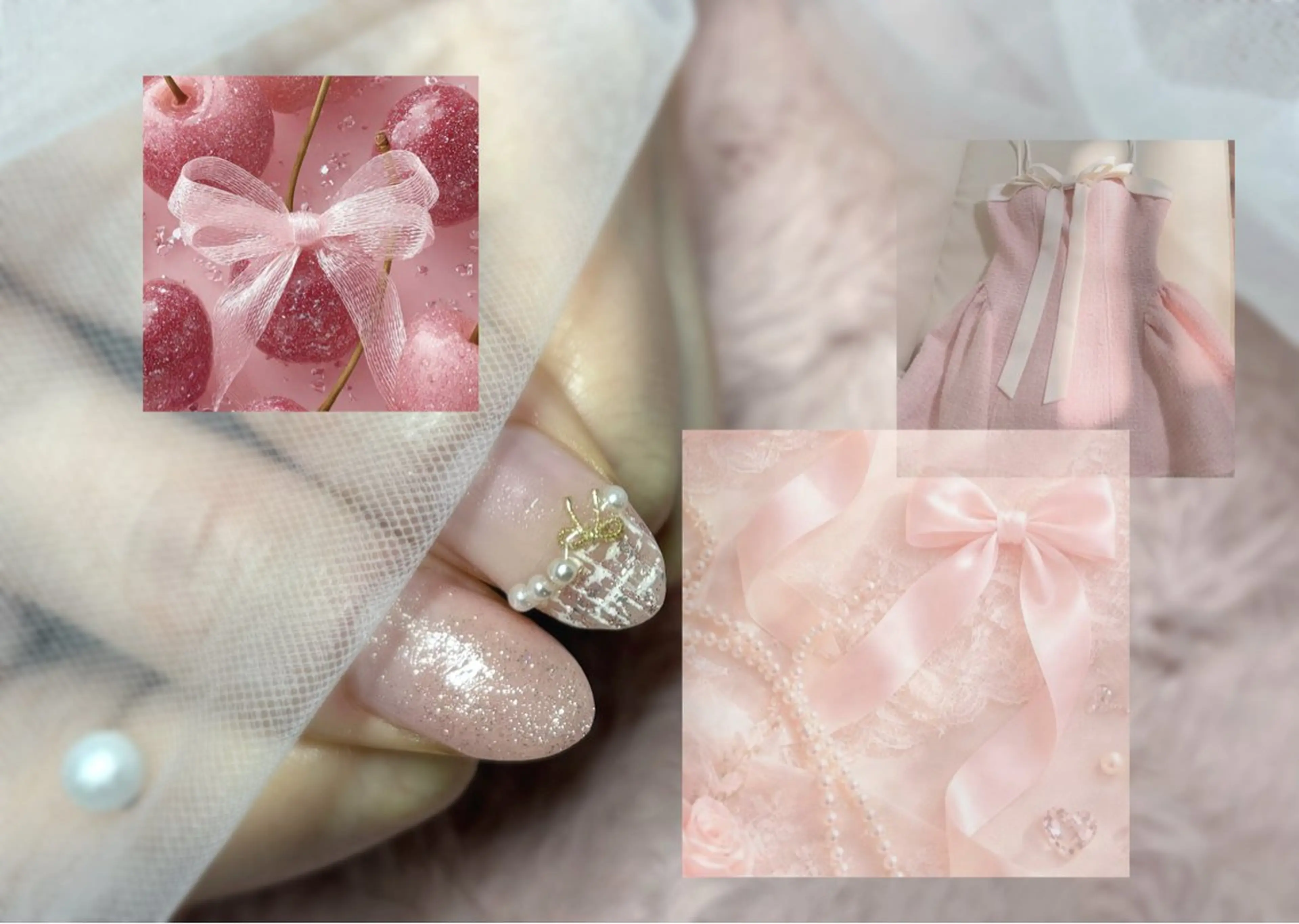 ネイル ツイードネイル ハンドネイル Nail Salon RiLion所属・kaho  🧸🎀 RiLionのネイルデザイン