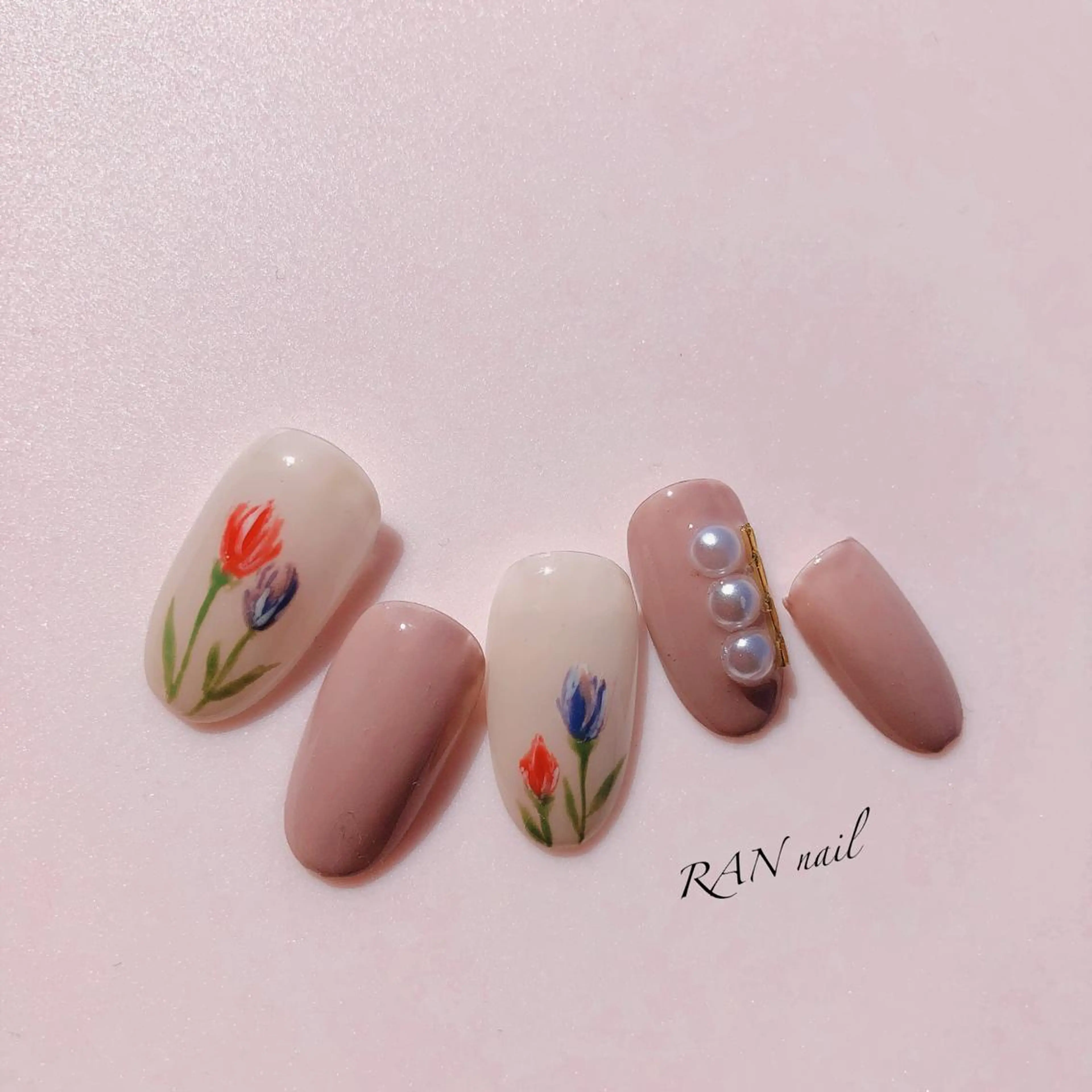 ネイル フラワーネイル RAN nail 〜ランネイル〜所属・RAN nailのネイルデザイン