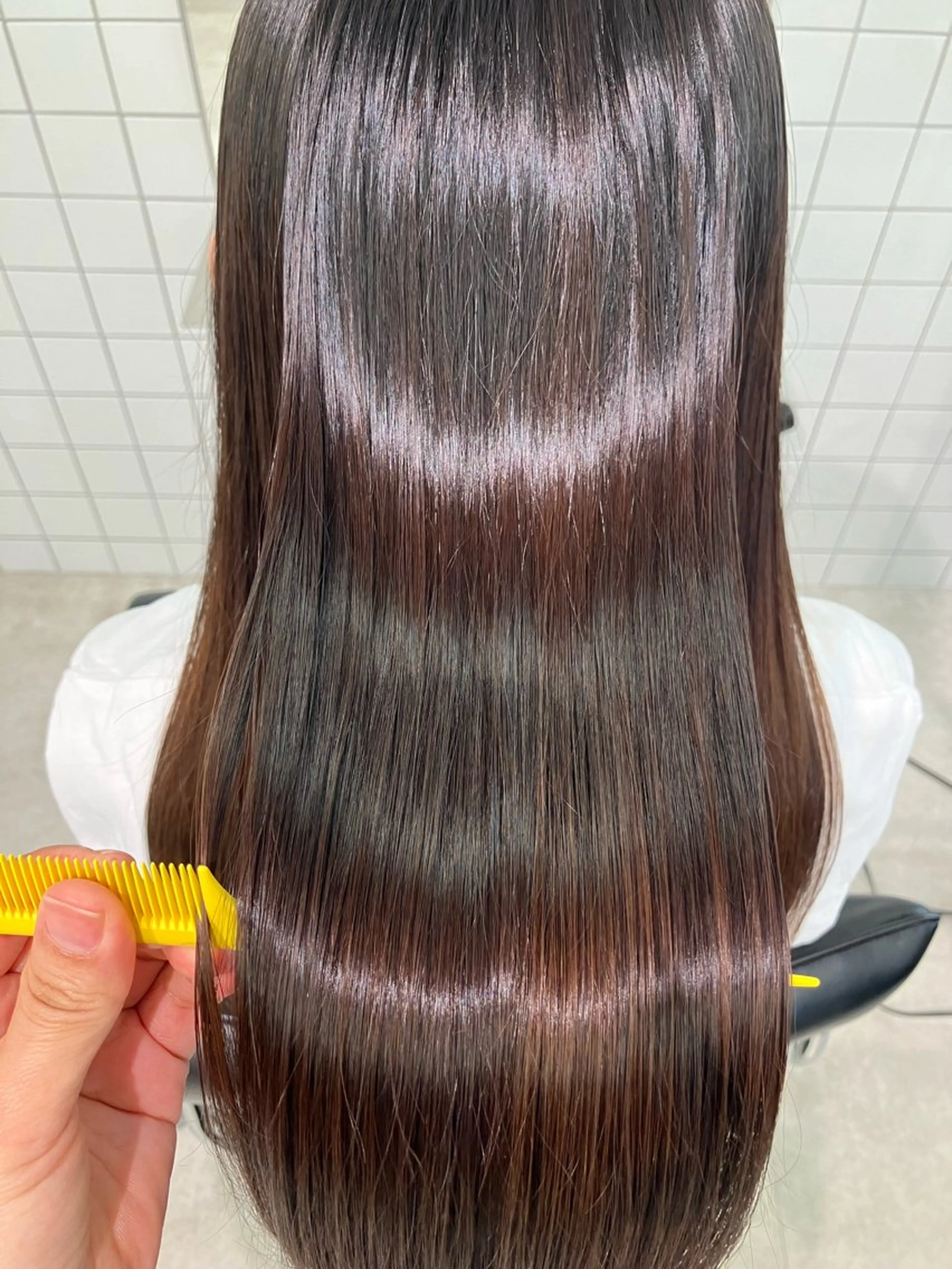 ロング くせ毛 髪質改善 縮毛矯正 トリートメント 酸性ストレート GOTODAY シェアサロン梅田NU茶屋町店所属・髪質改善/艶カラー 縮毛矯正/みほのヘアスタイル