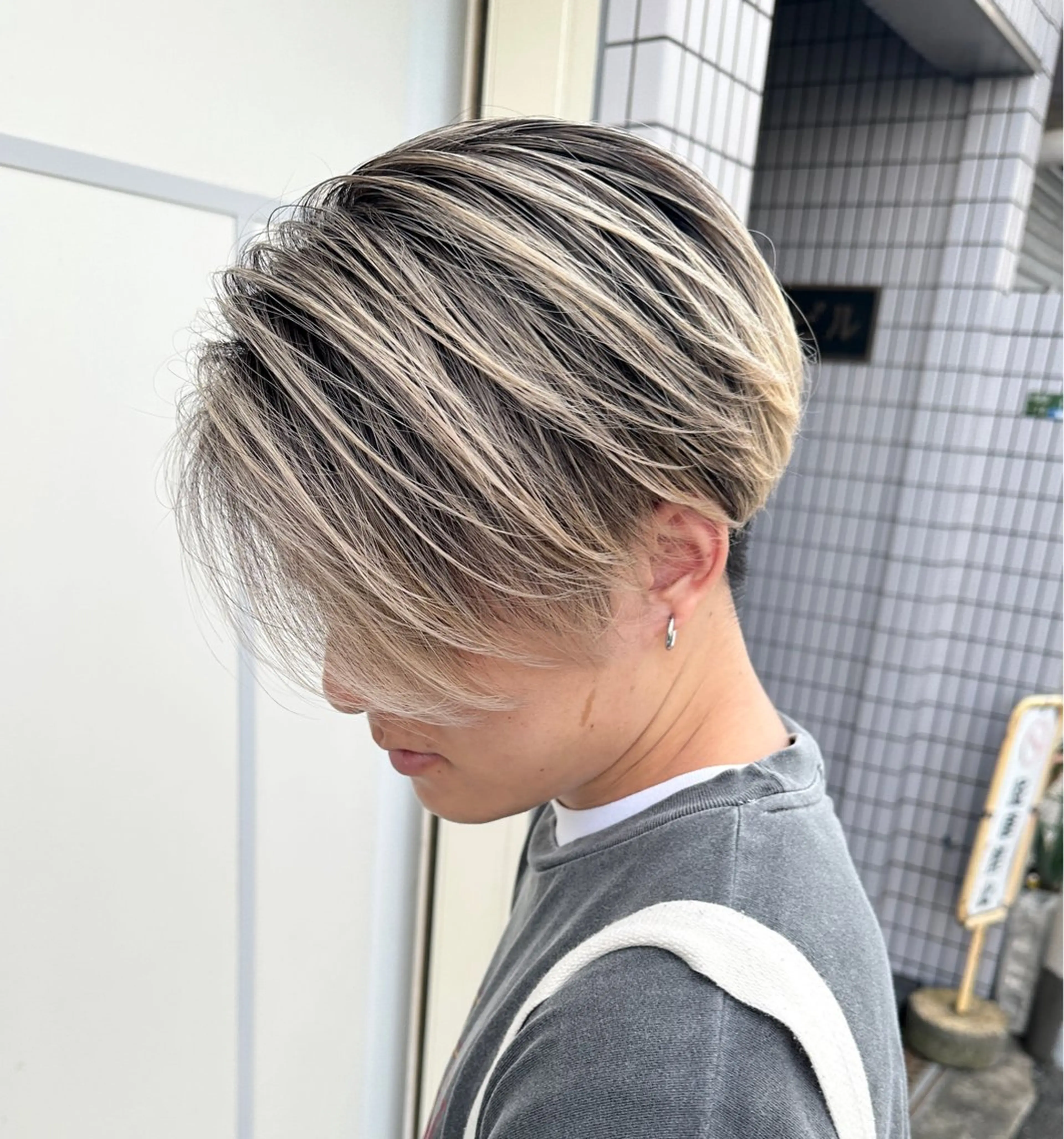 メンズ外国人バレイヤージュ✨+髪質改善トリートメント✂️の写真