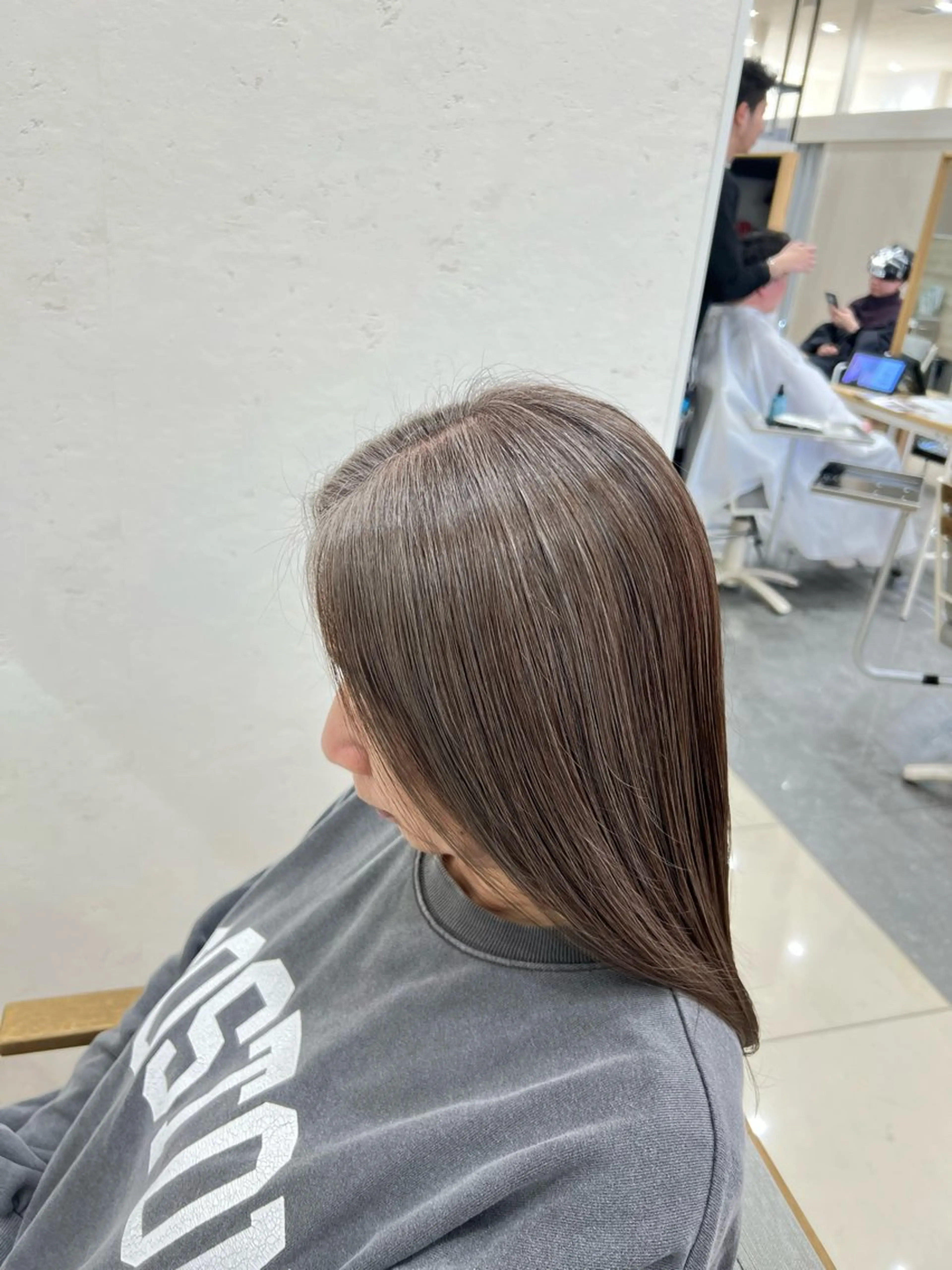 セミロング カラー ヘアカラー 太白区/白髪ぼかし ハイライト/千葉達人のヘアスタイル