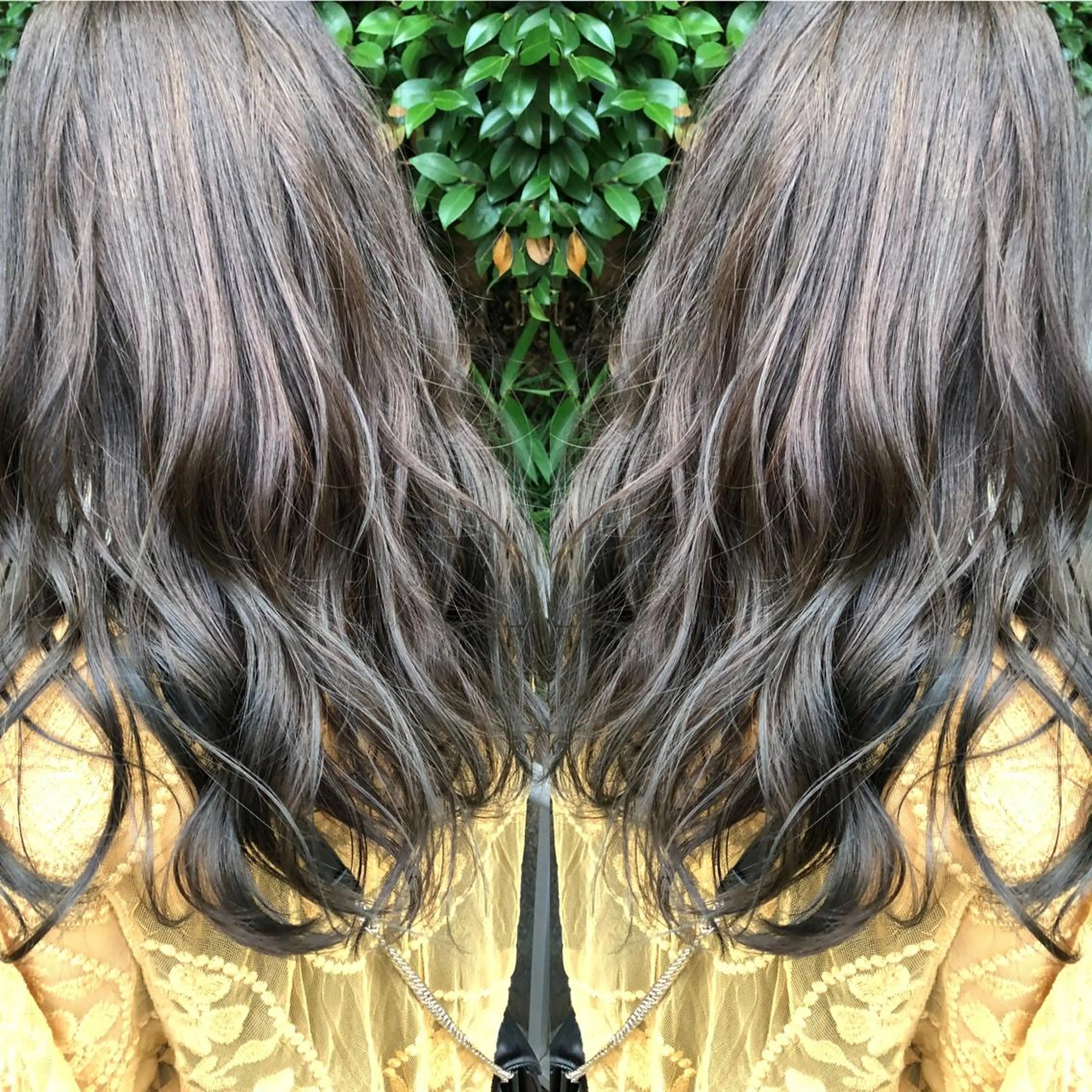 セミロング ヘアカラー StellA所属・アートディレクター ワダヒサノリのヘアスタイル