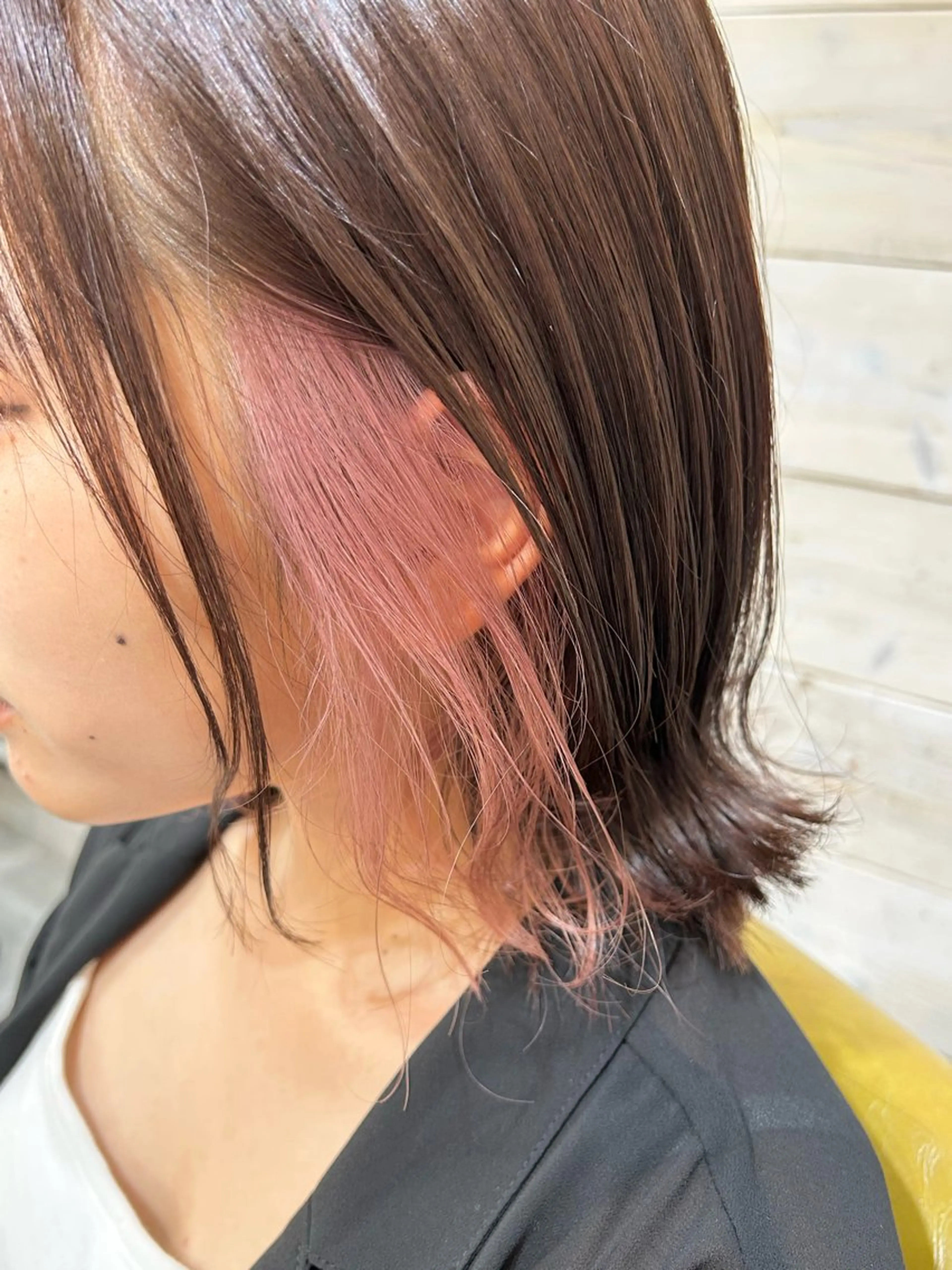 ショート カラー ベージュカラー ピンクカラー ピンクベージュ 顔まわりカット/ボブ /🧁とーこ🧁のヘアスタイル