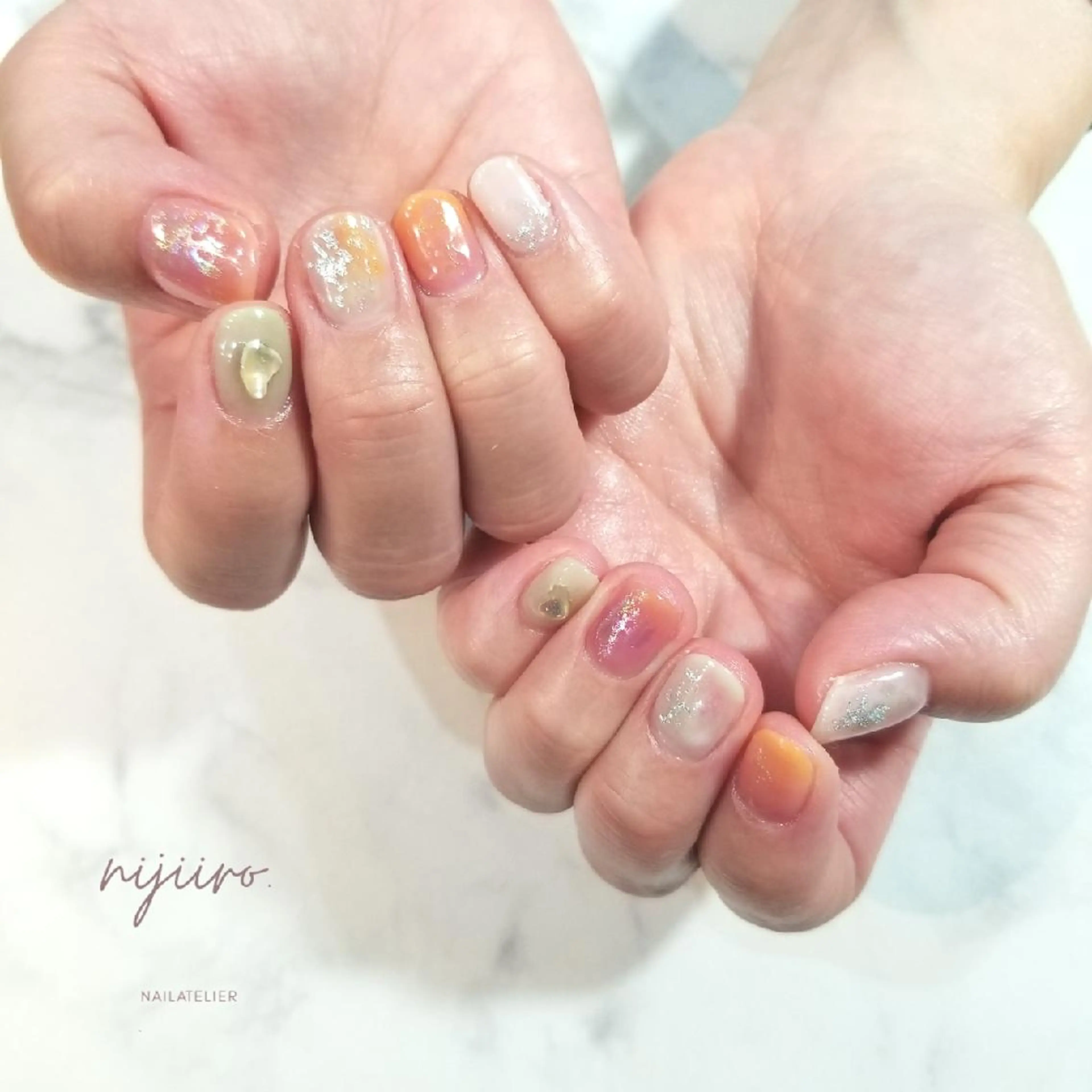 ネイル ニュアンスネイル ハンドネイル nailatelier nijiiro.所属・nijiiro🌈 サトウのネイルデザイン