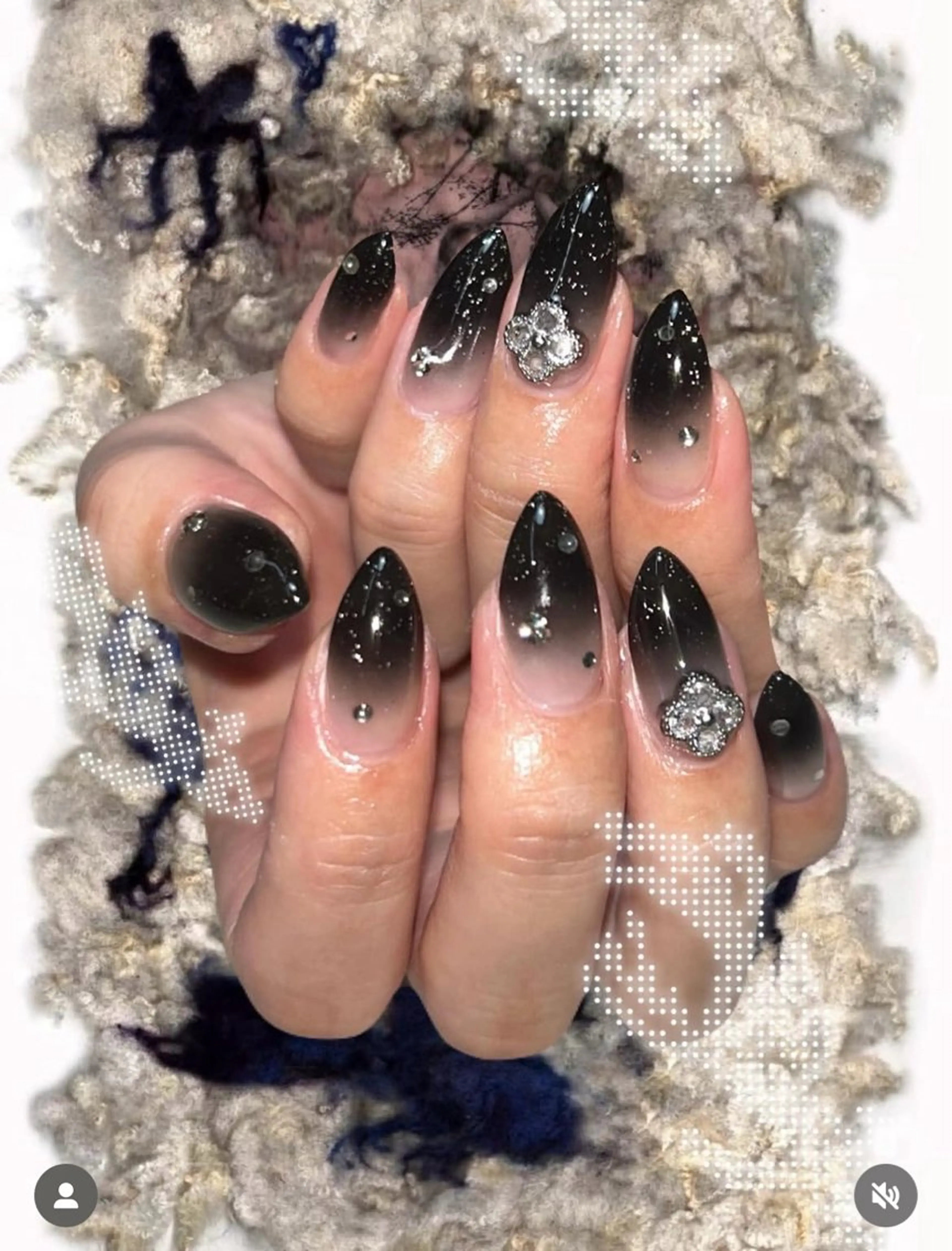 ネイル ハンドネイル フットネイル kana/モード ・グランジ໒꒱のネイルデザイン