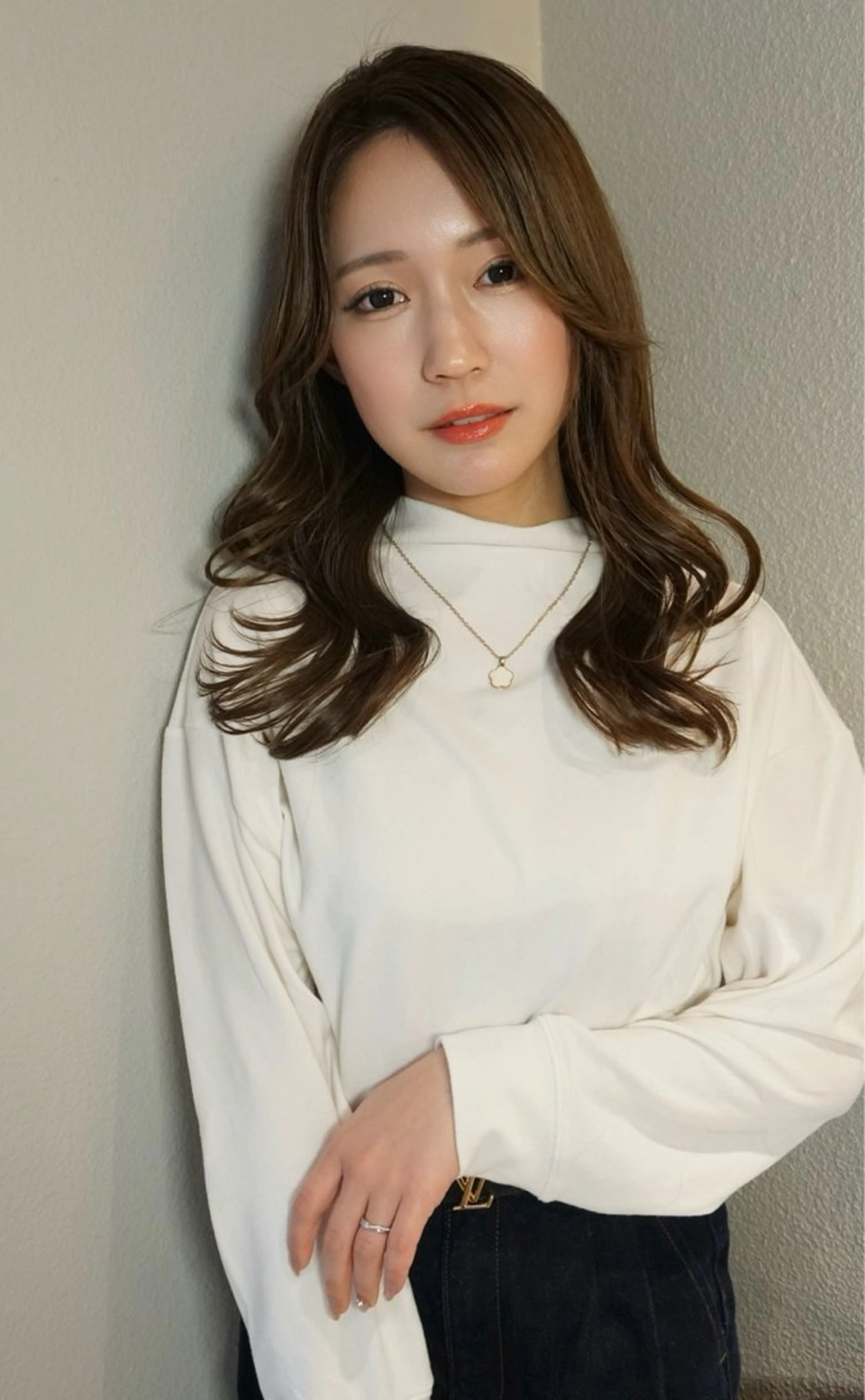 セミロング カット ヘアカラー 【天満1艶髪】潤艶/ 髪質改善🌹釣本竜哉のヘアスタイル