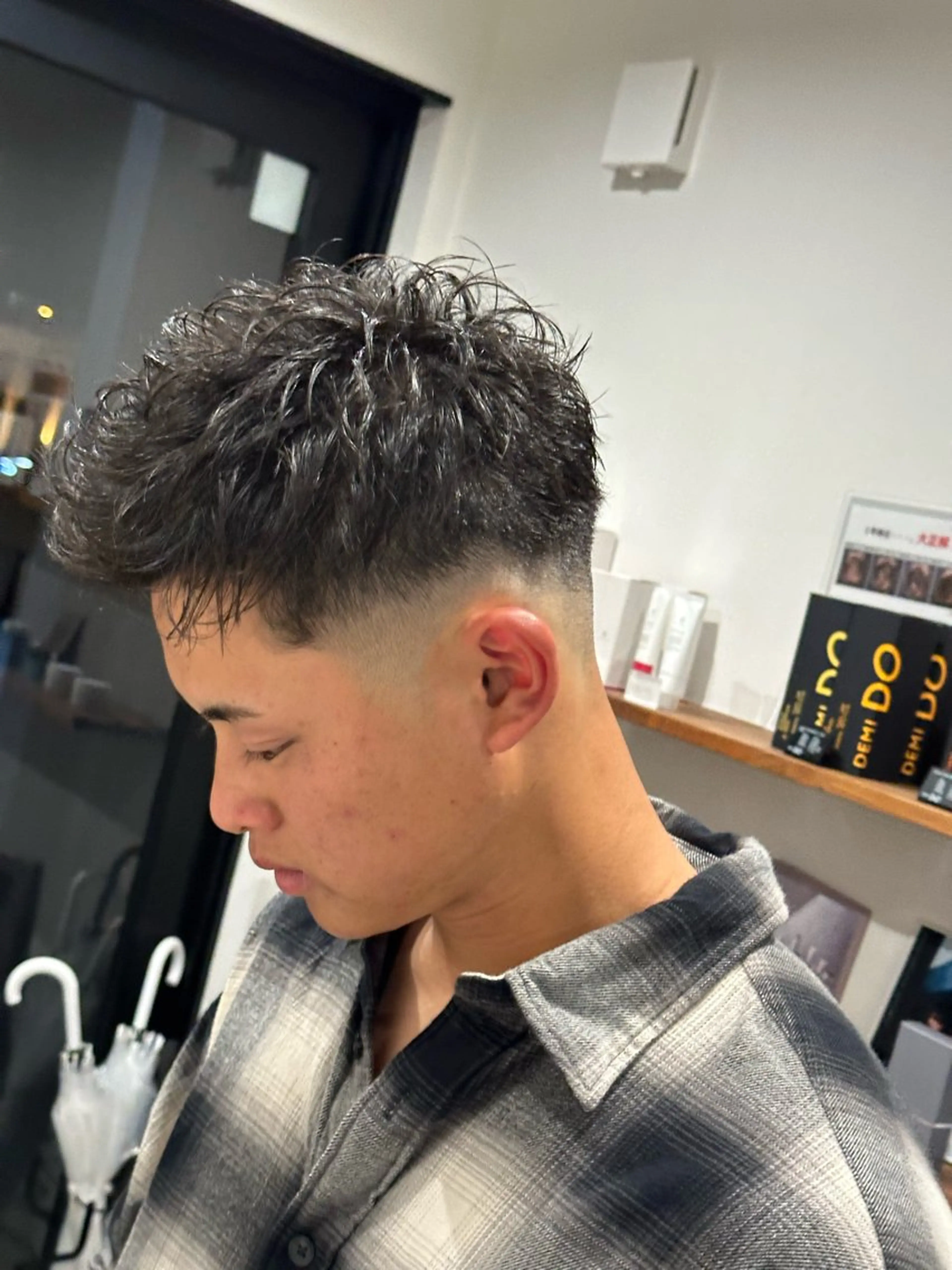 ショート くせ毛 ショートヘア カット メンズ専門美容師／ メンズパーマ／森口のヘアスタイル