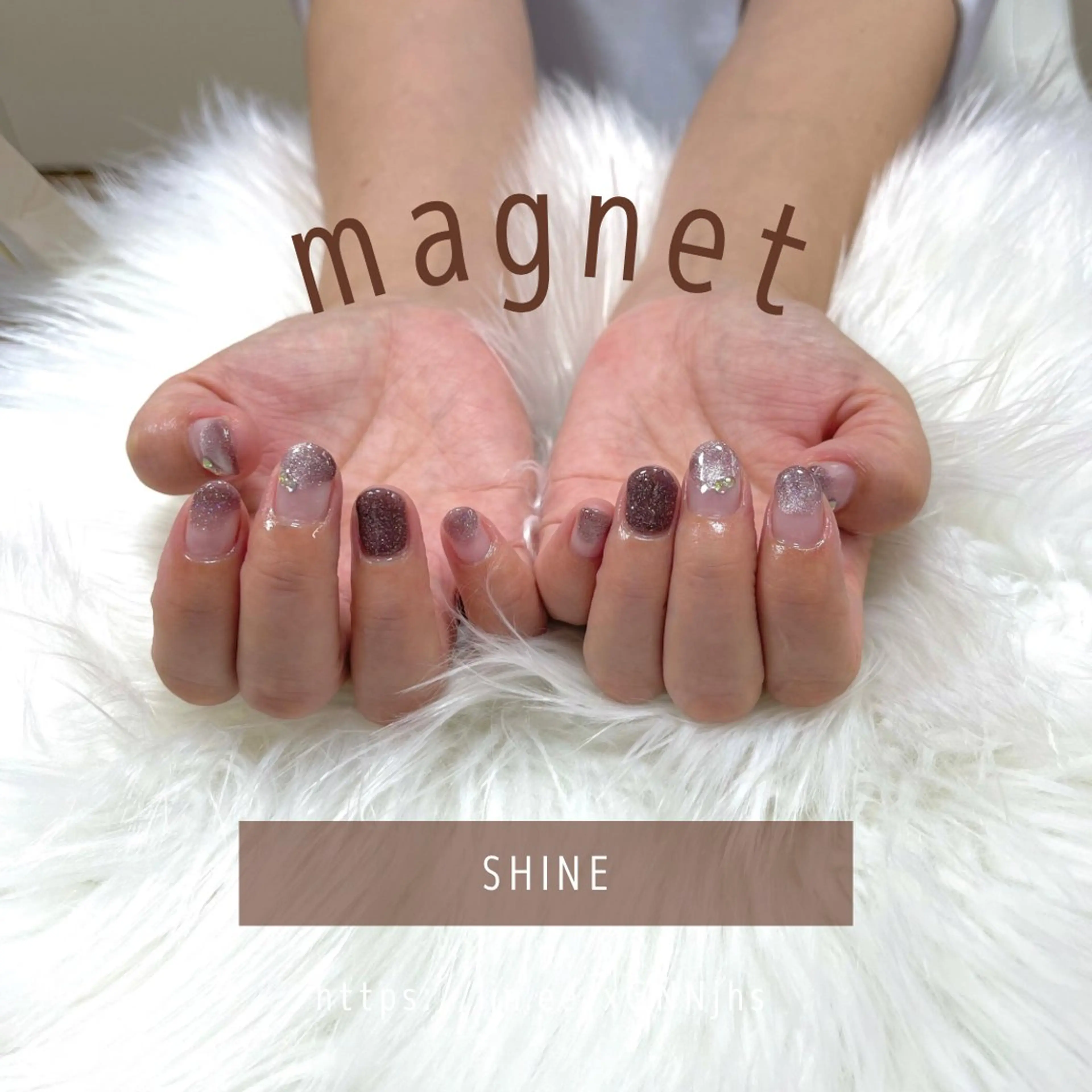 ネイル マグネットネイル ストーンネイル SHINE nail salonのネイルデザイン