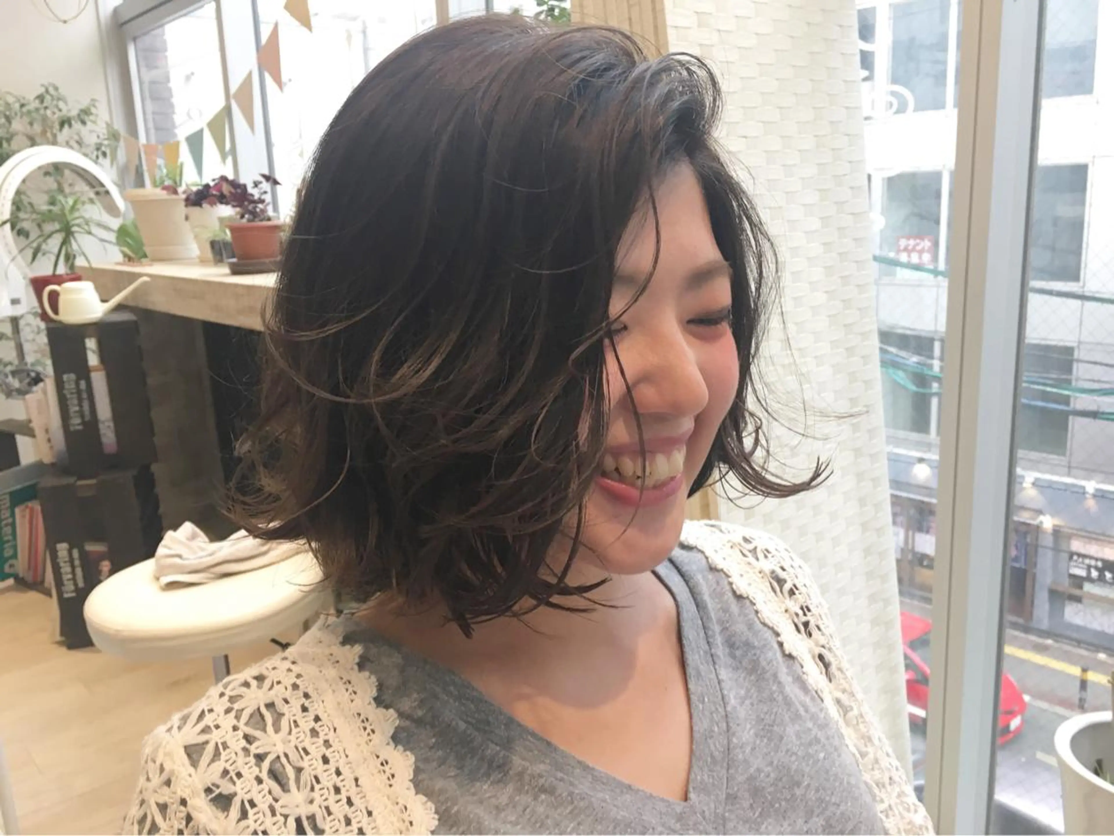 ミディアム カラー nakahara madokaのヘアスタイル