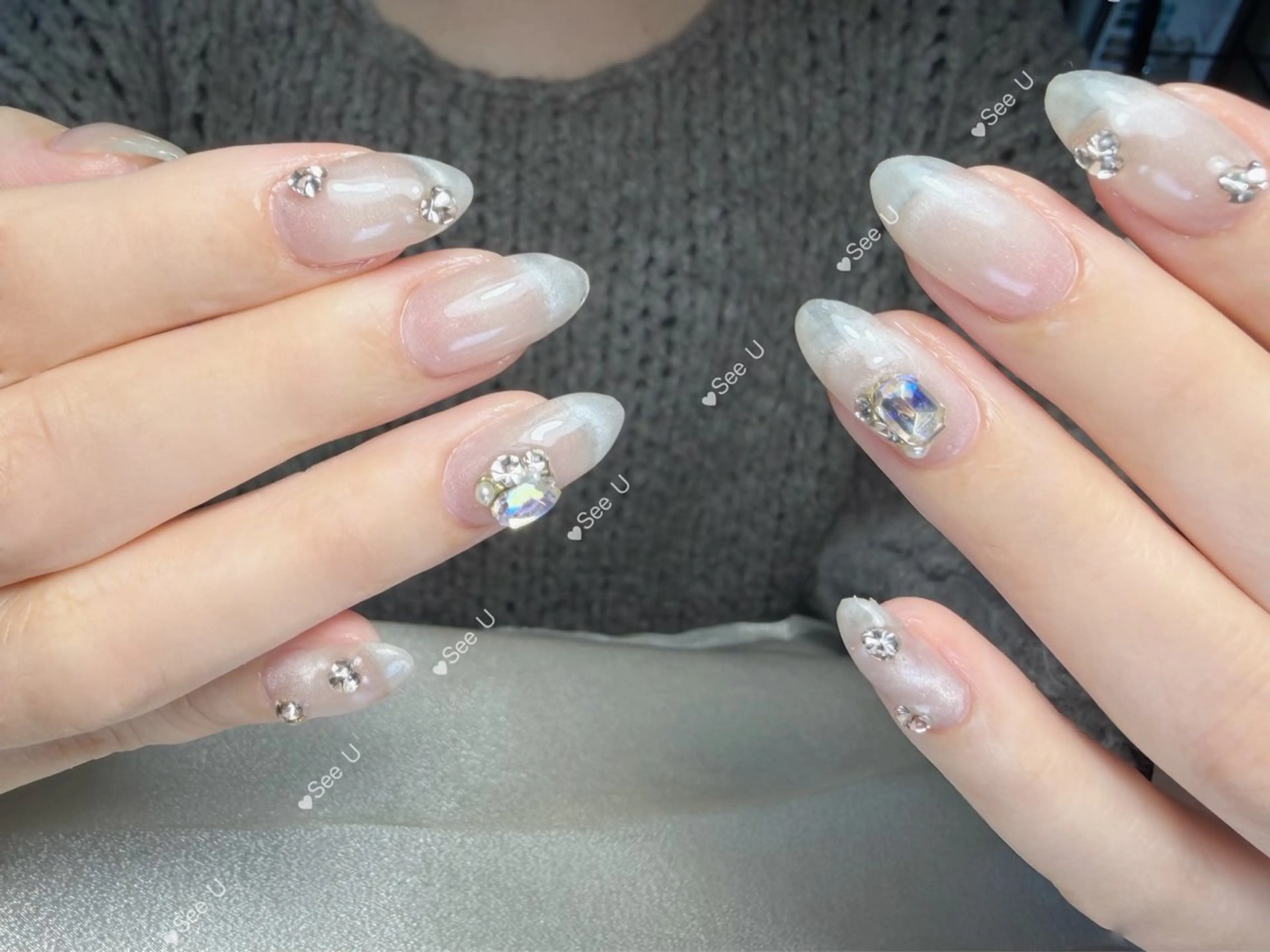 ネイル ジェルネイル 韓国ネイル パラジェル ワンホンネイル ハンドネイル See·U  nail salon所属・See.u モモ（南浦和）のネイルデザイン