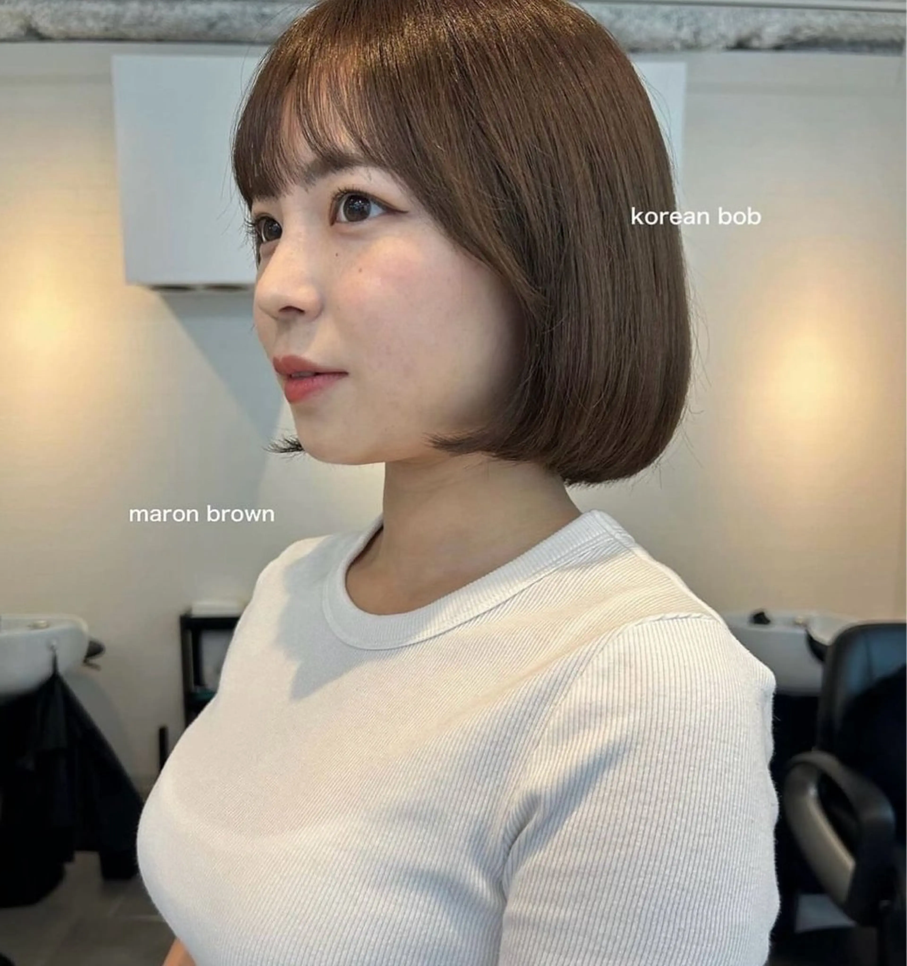 カラー ブラウンカラー カット ヘアカラー トリートメント yuzu /韓国ヘア / 透明感カラー🎀のヘアスタイル