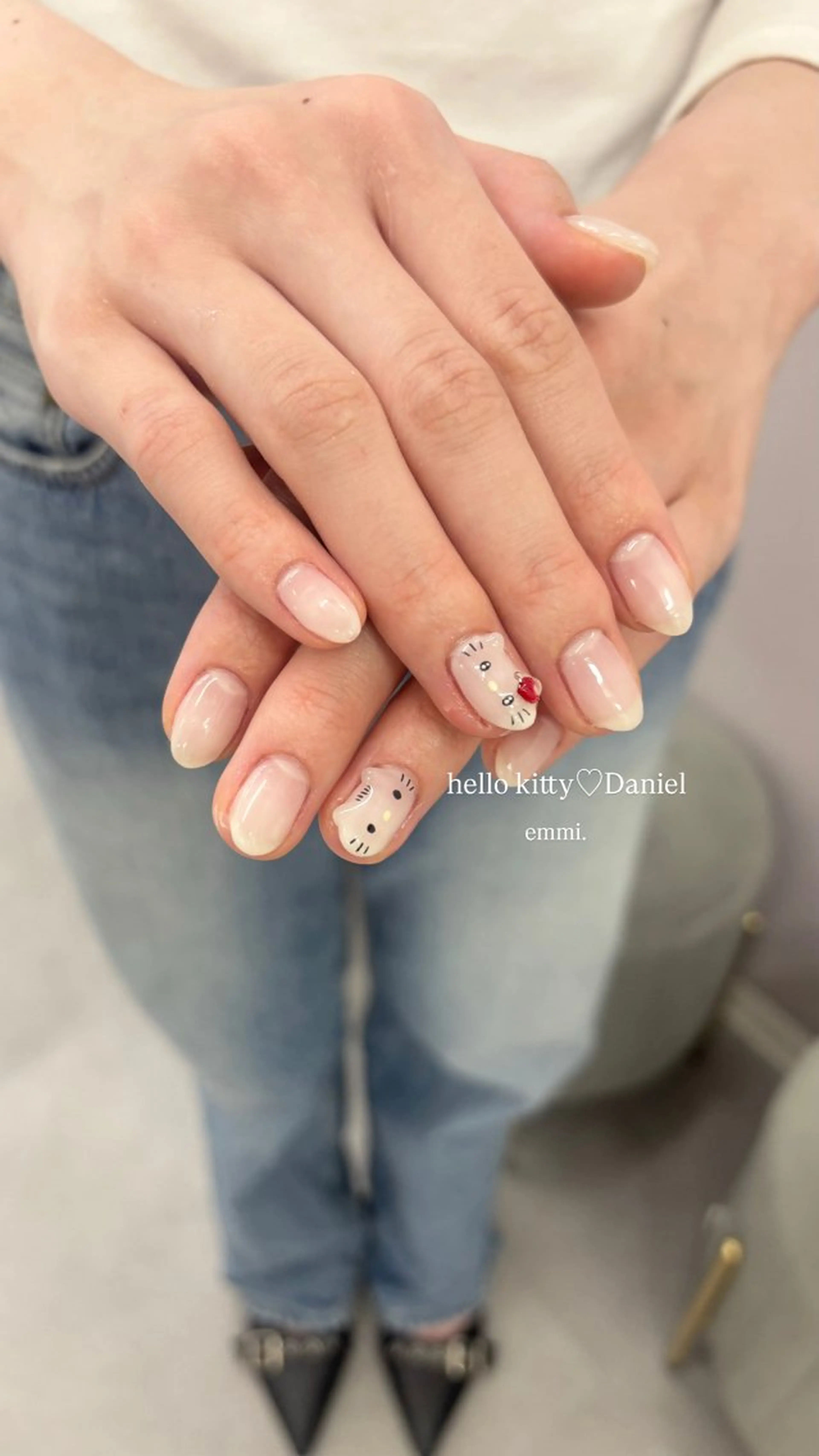 ネイル チークネイル フットネイル フレンチネイル ガーリー 氷ネイル・うるうるネイル ハンドネイル GO TODAY SHAiRE SALON 表参道colore店所属・emmi nailのネイルデザイン