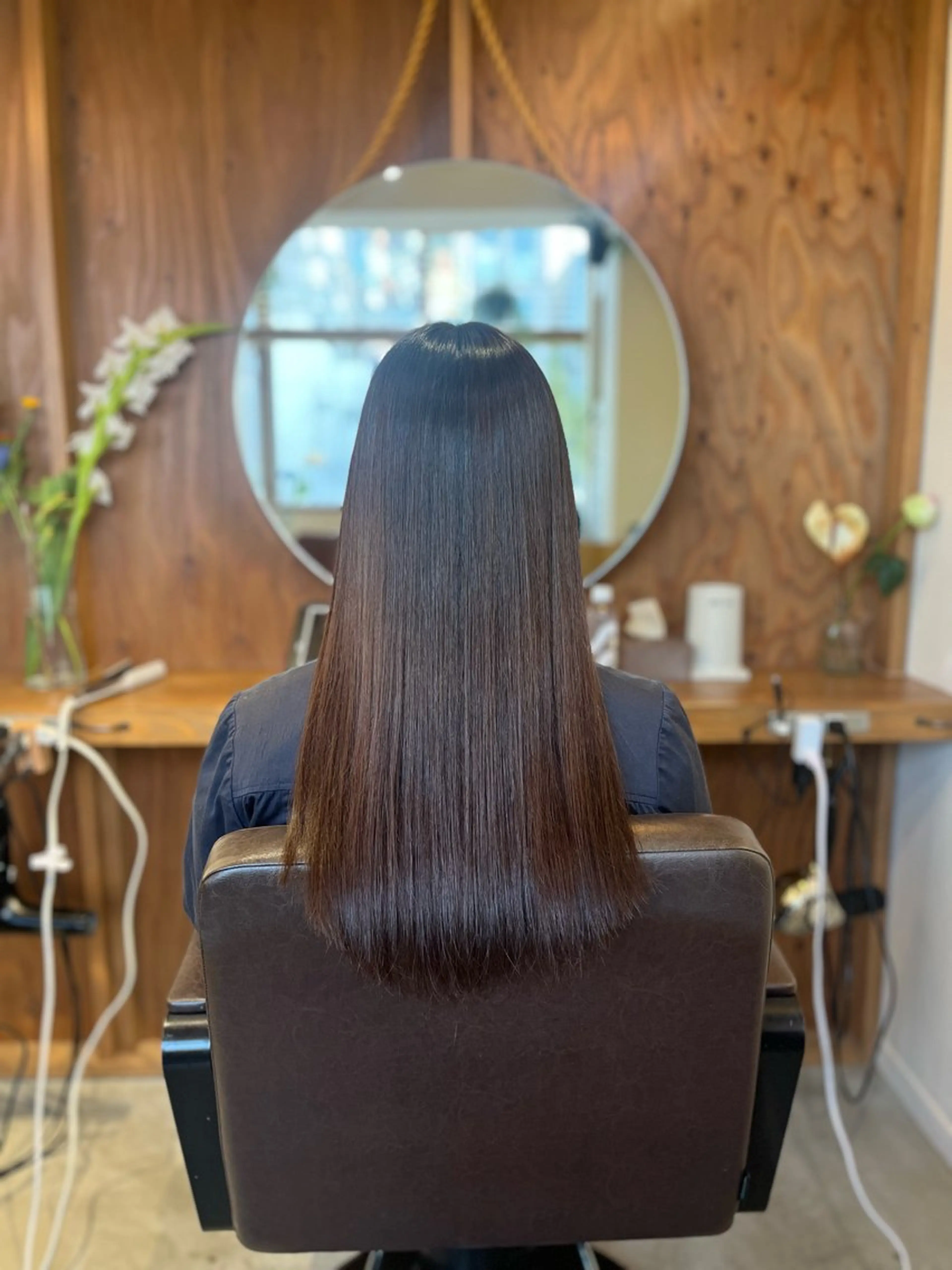 ロング カット 縮毛矯正 トリートメント 塩川ももこ/ 縮毛矯正/ヘアセットのヘアスタイル