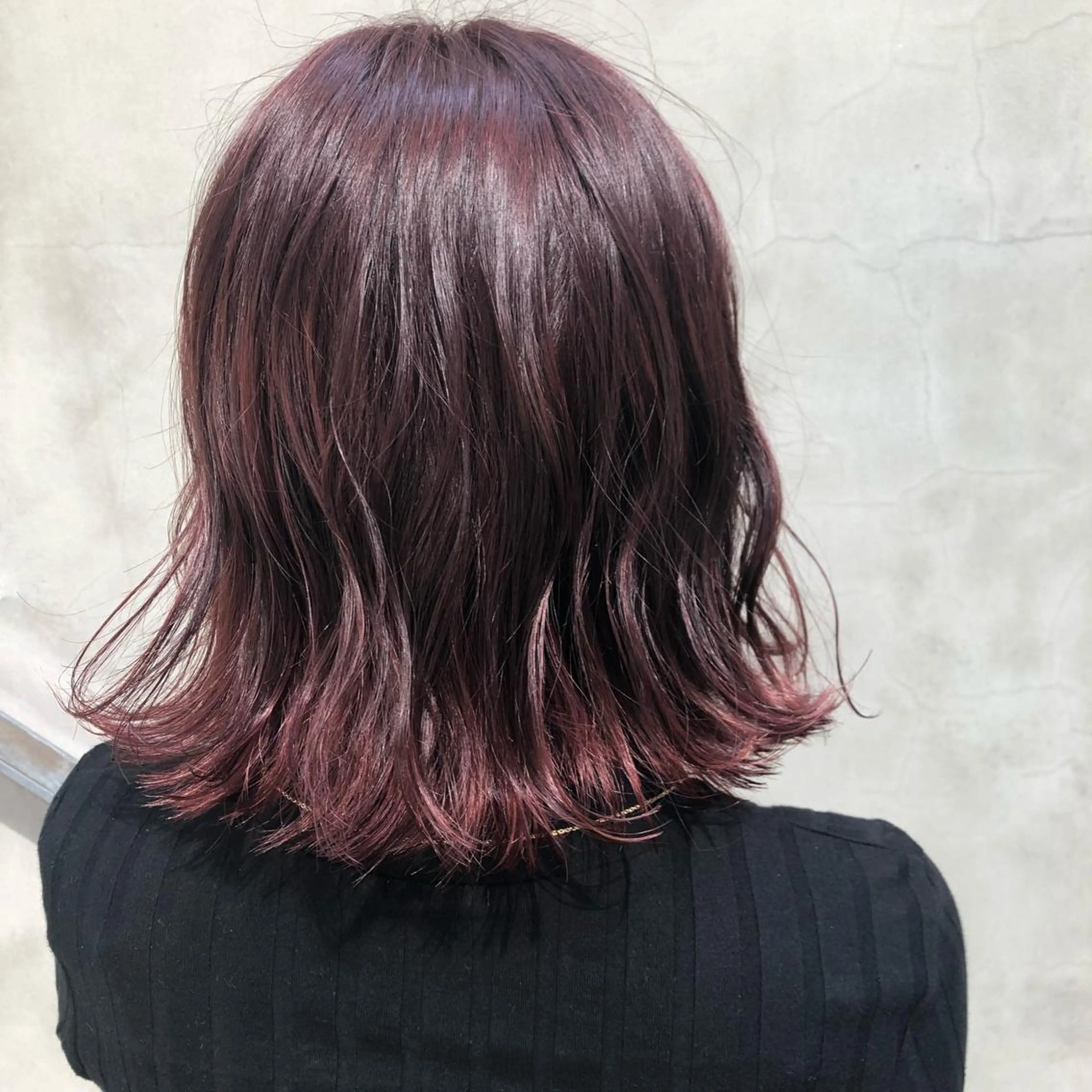 ミディアム カラー パーマ 幸喜 美咲のヘアスタイル