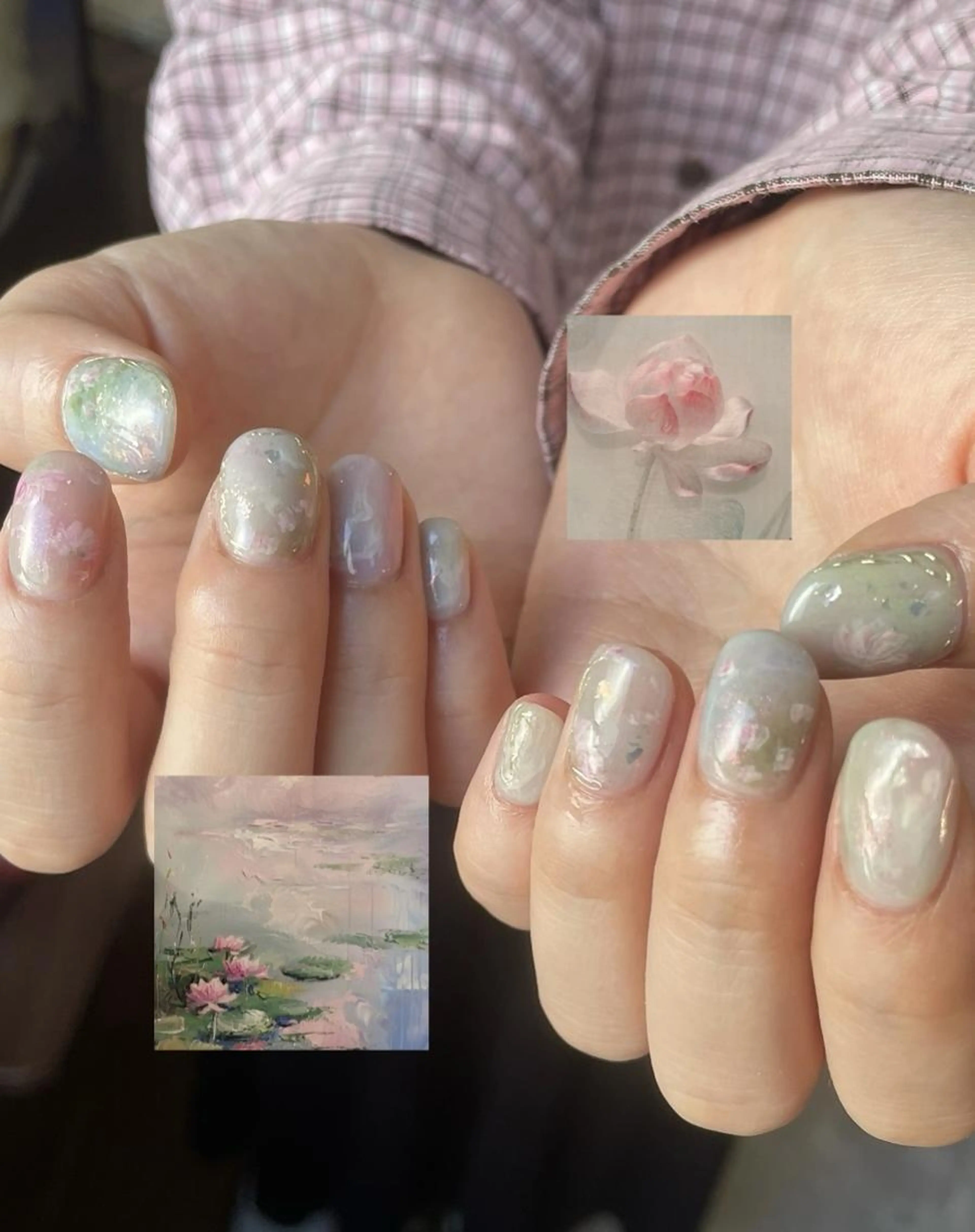 【120min】オフありニュアンス/絵画ネイル/鉱物ネイル/個性派ネイルの写真