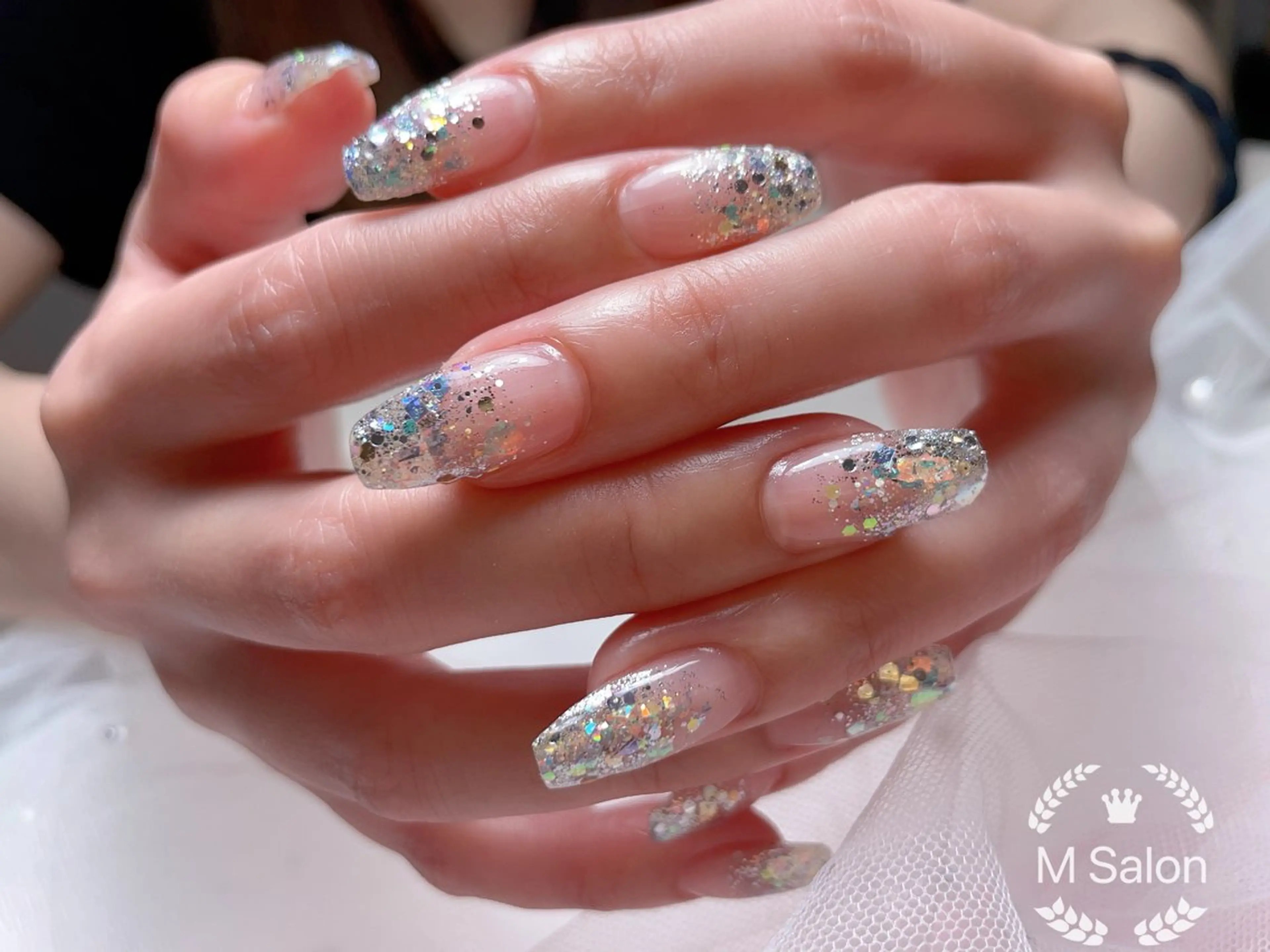 ネイル マグネットネイル ニュアンスネイル オフィスネイル ワンカラーネイル ピンク ハンドネイル Mnail _KKのネイルデザイン