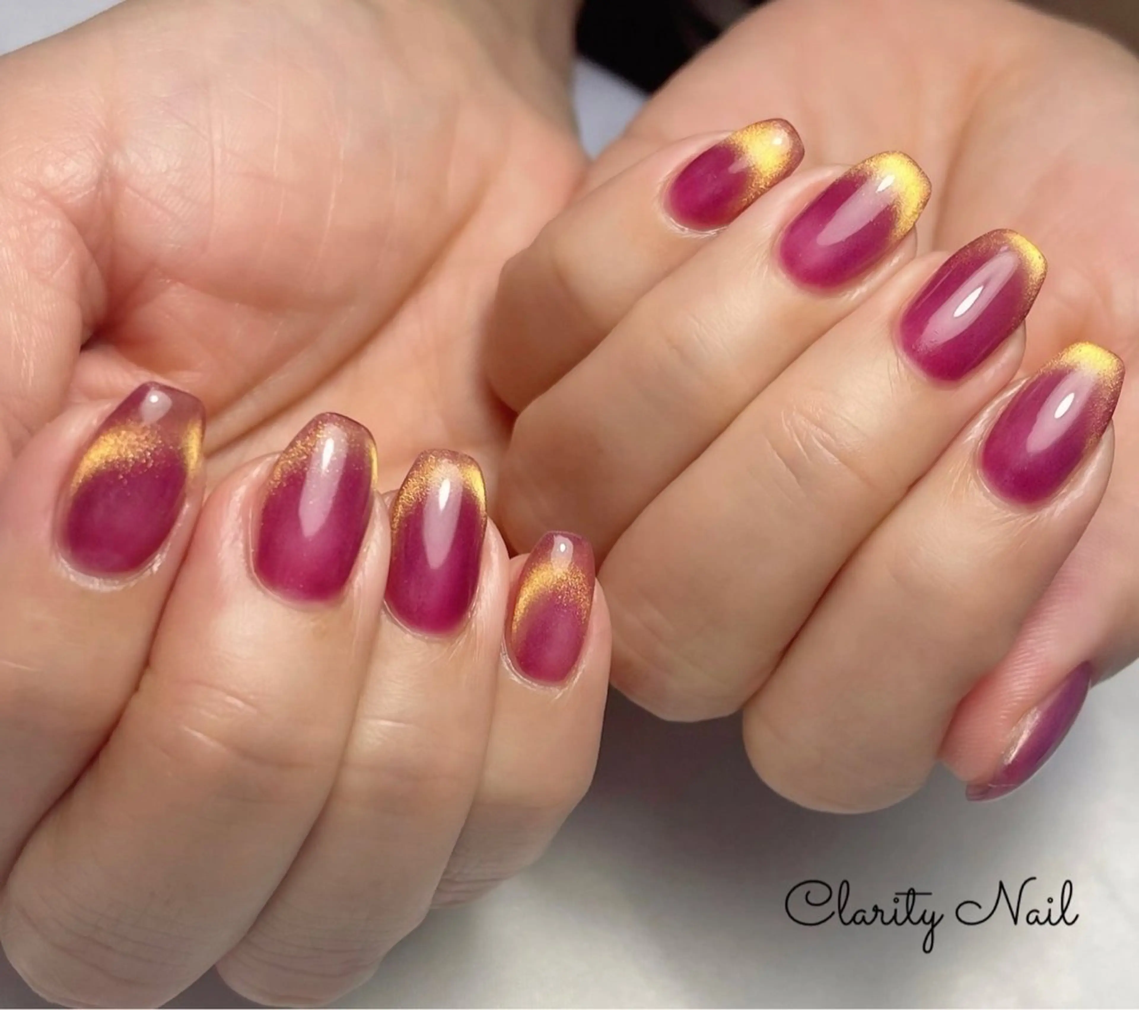 ネイル マグネットネイル ワンカラーネイル ハンドネイル Clarity Nailのネイルデザイン