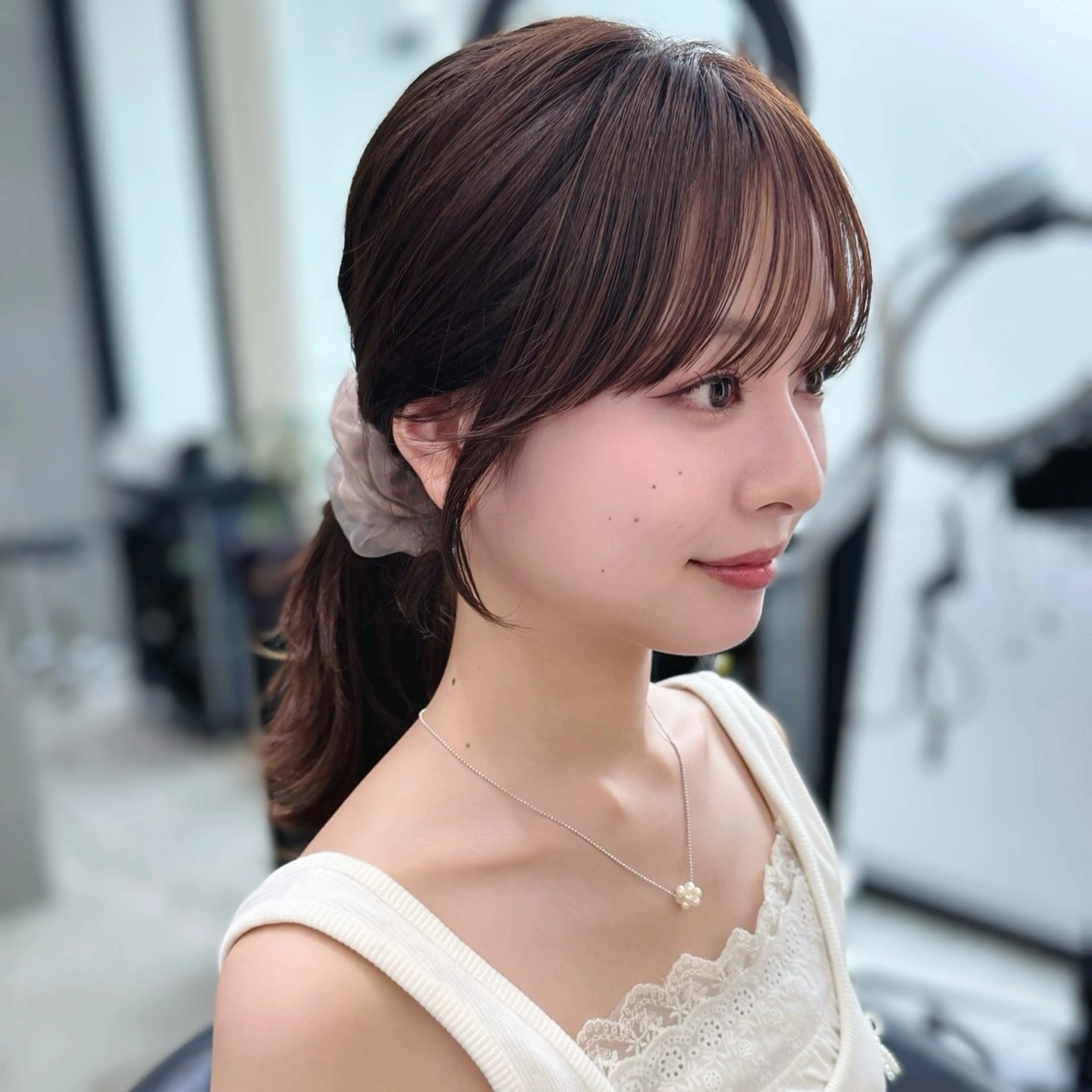 ミディアム カラー 顔周りカット 似合わせカット カット ヘアカラー トリートメント 韓国レイヤー🇰🇷 /縮毛矯正💎/月音のヘアスタイル