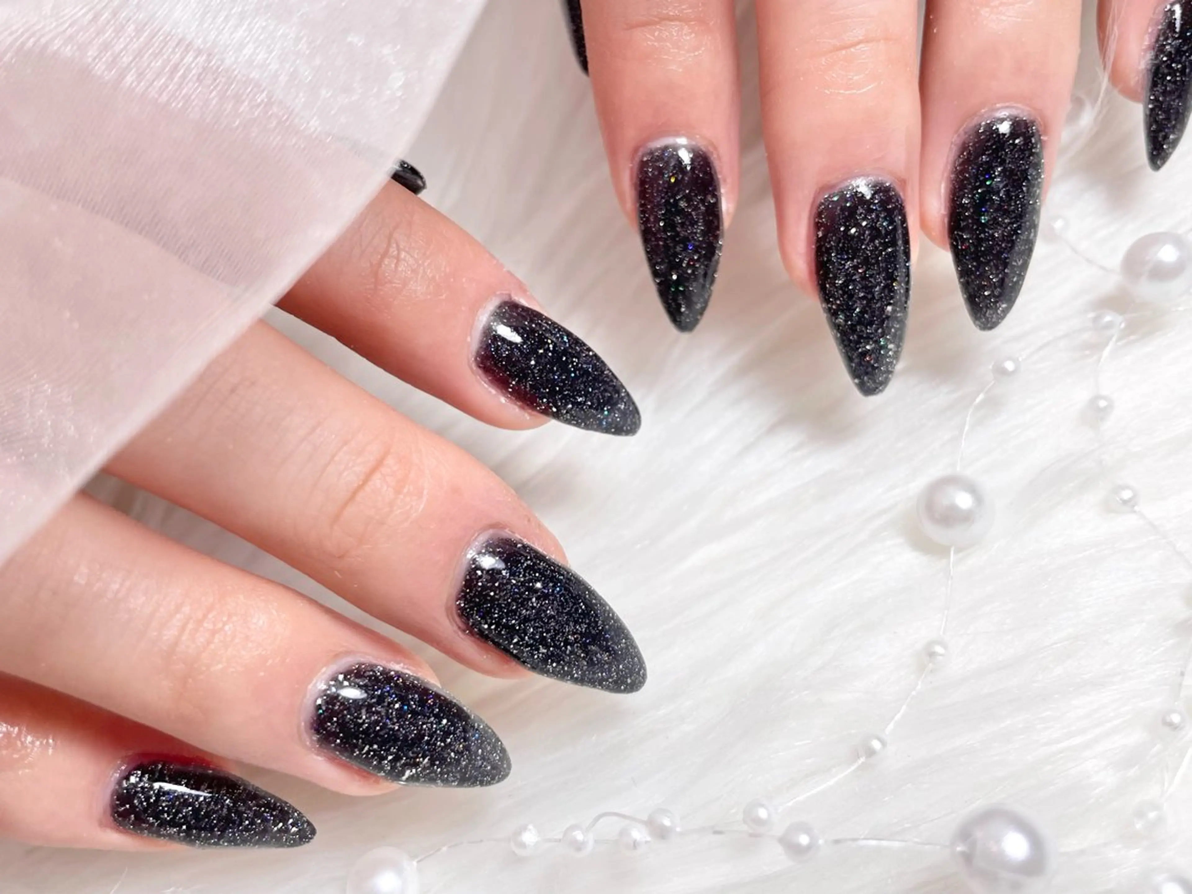 ネイル 長さ出し フラッシュネイル ハンドネイル ゆりか ジョアアンジェ福島のネイルデザイン