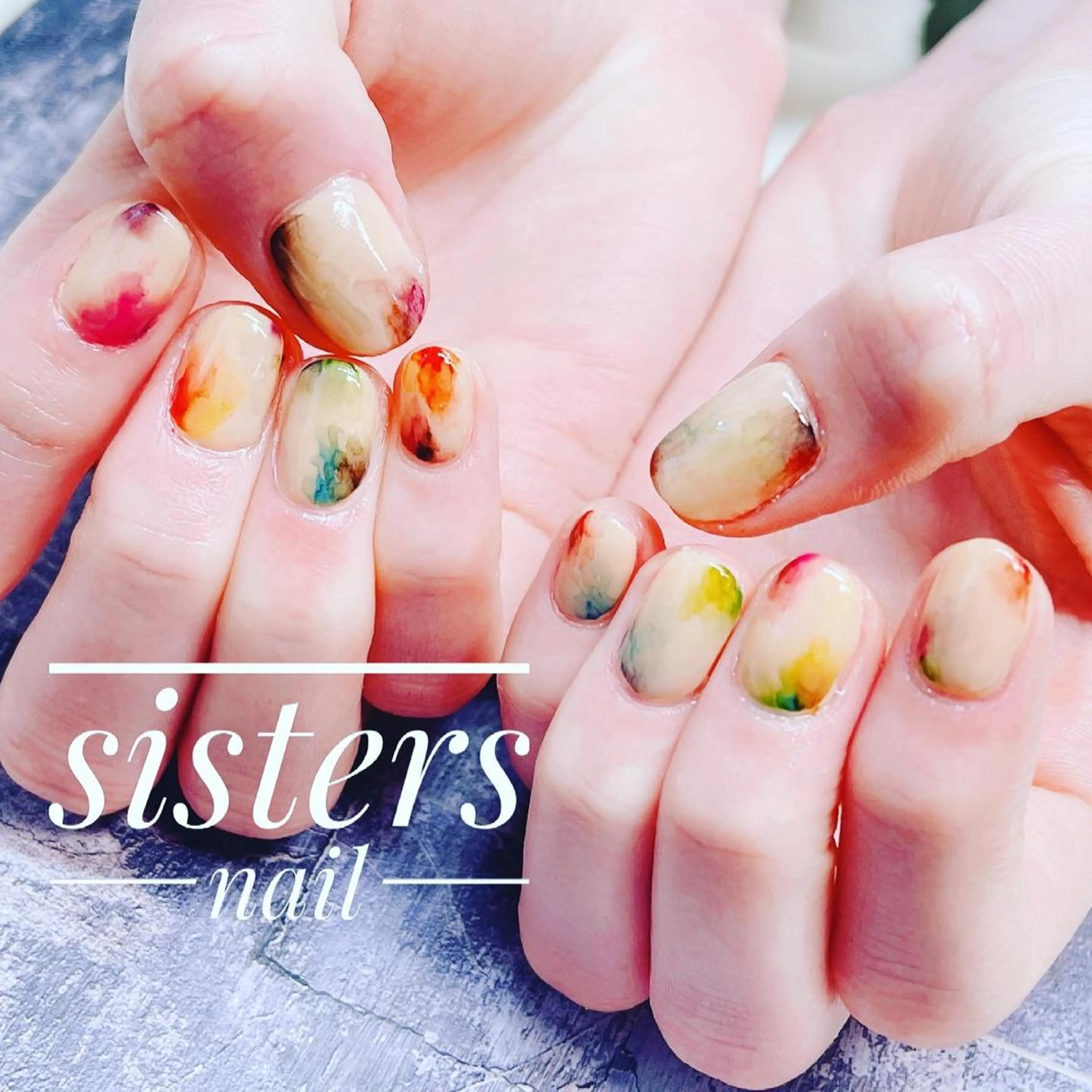 ネイル アートネイル ジェルネイル 夏ネイル sisters nail.fのネイルデザイン