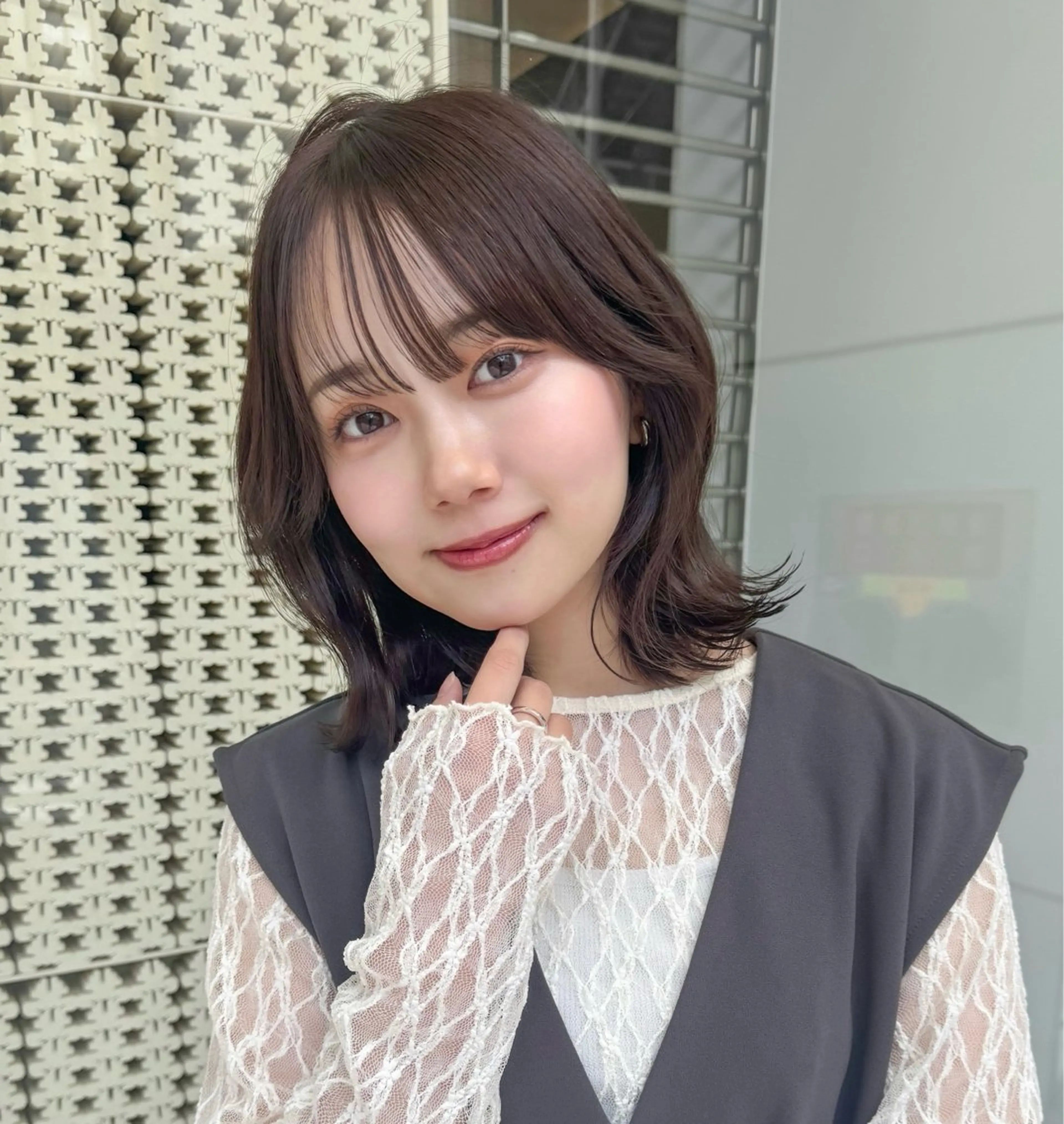 ミディアム カット トリートメント ボブ/透明感カラー /しなる🌷のヘアスタイル