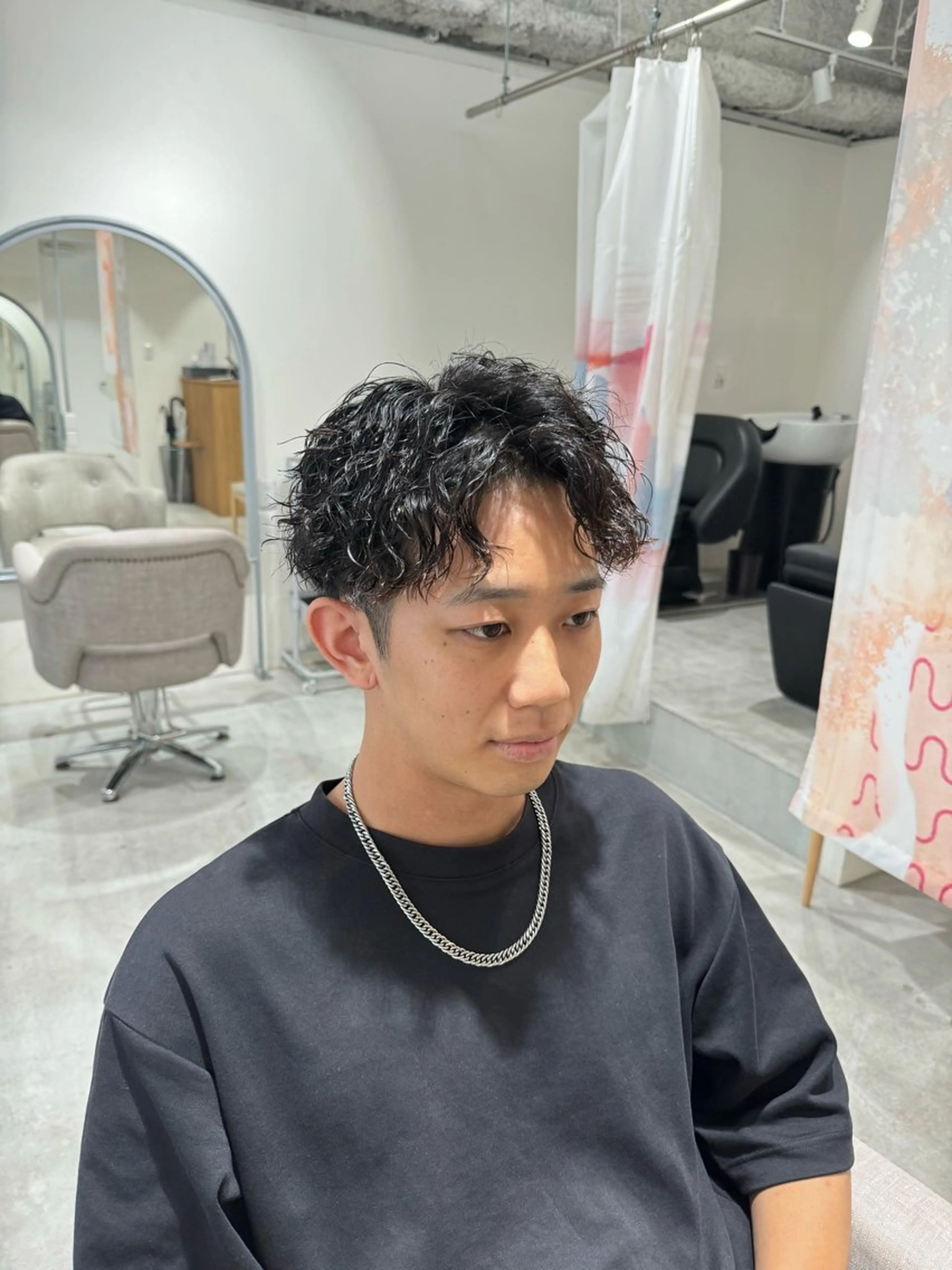 パーマ メンズ メンズパーマ特化/波 巻きツイスパ 長町至のヘアスタイル