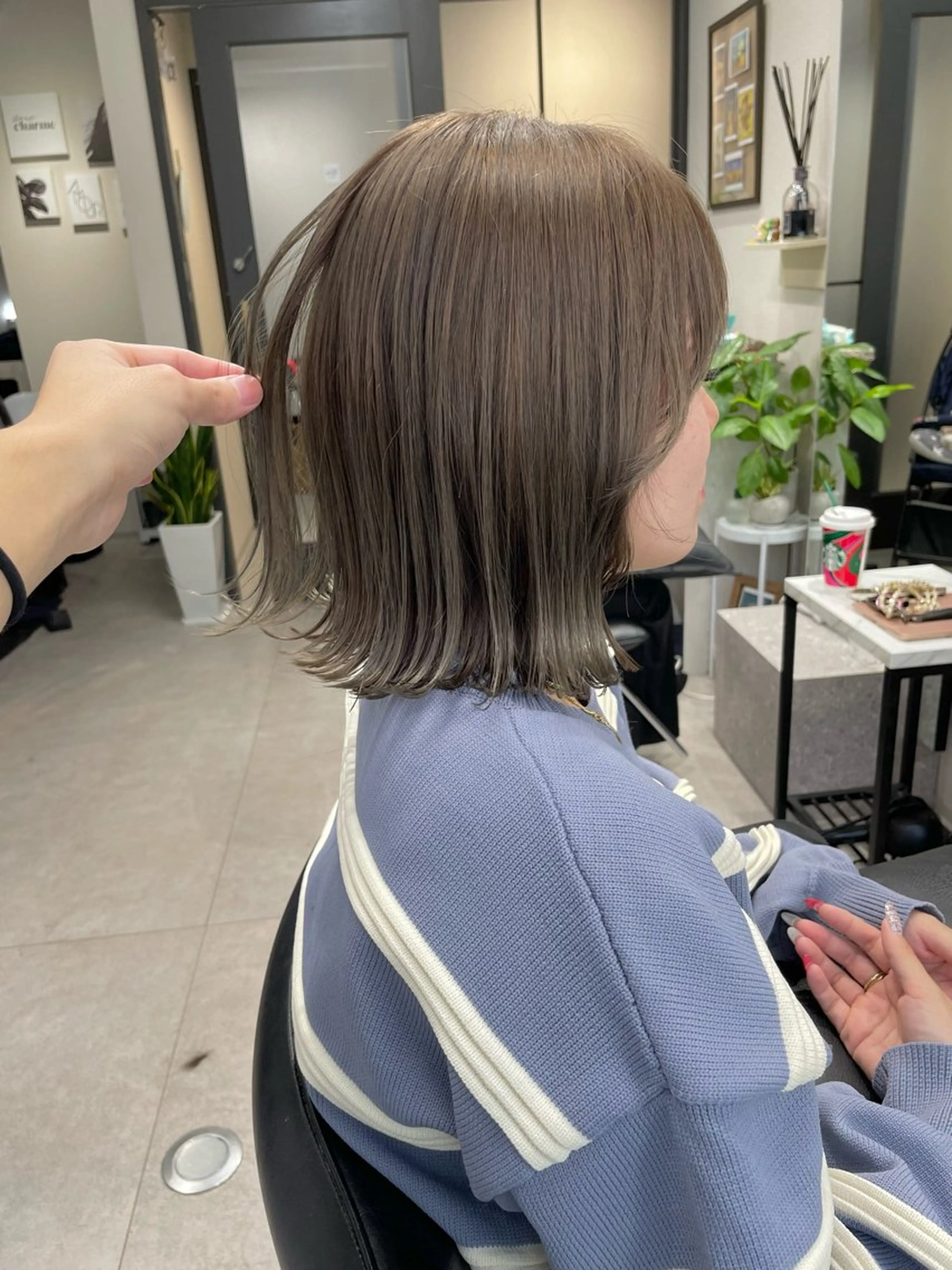 ミディアム カラー ヘアカラー トリートメント 髪質改善will hairdesignのヘアスタイル