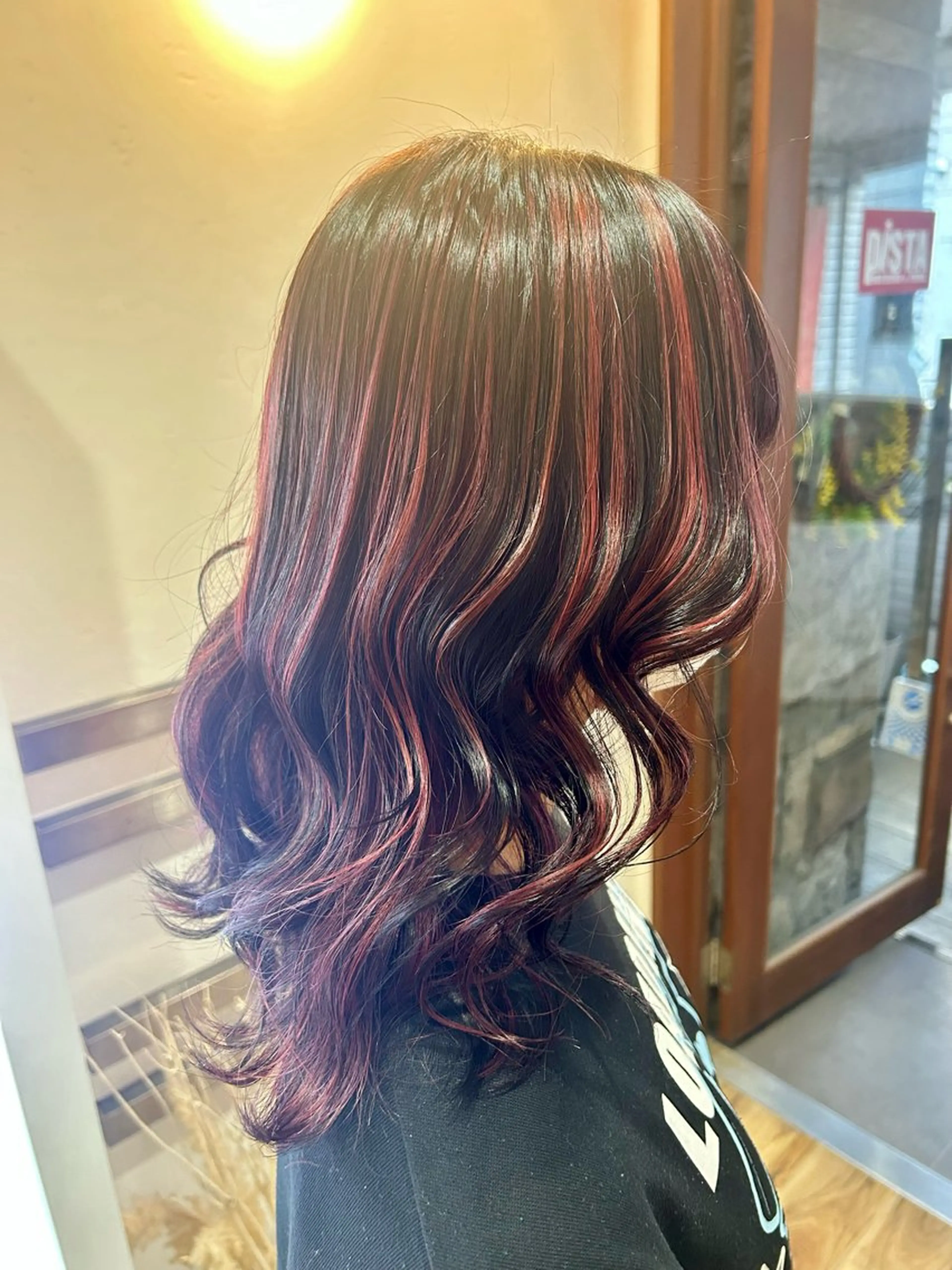 セミロング カラー ハイライトカラー ハイライト カット ヘアカラー トリートメント 🎀たな 🧸のヘアスタイル