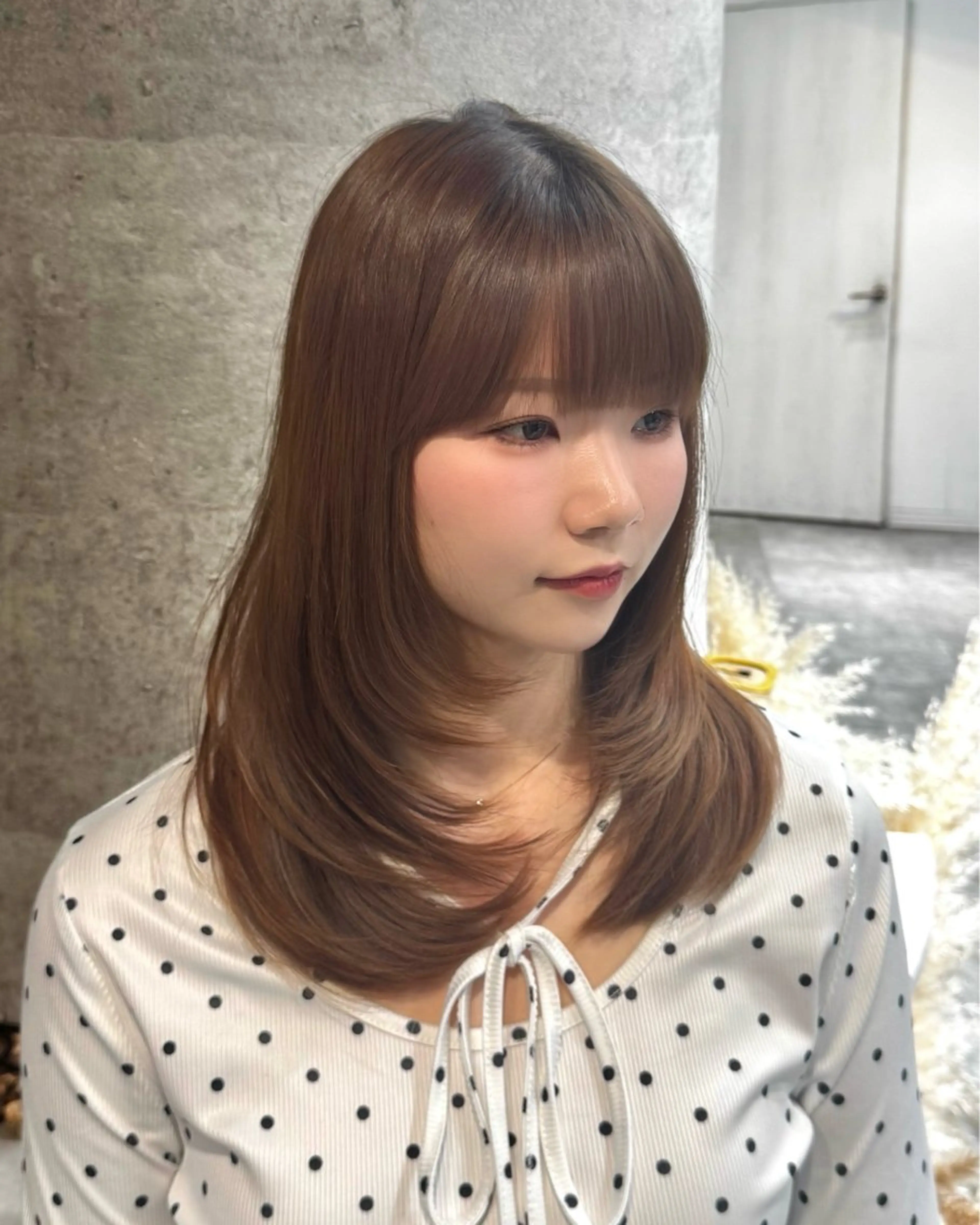 セミロング カラー カット ヘアカラー トリートメント 新宿/顔周りカット/ レイヤー/YUYAのヘアスタイル