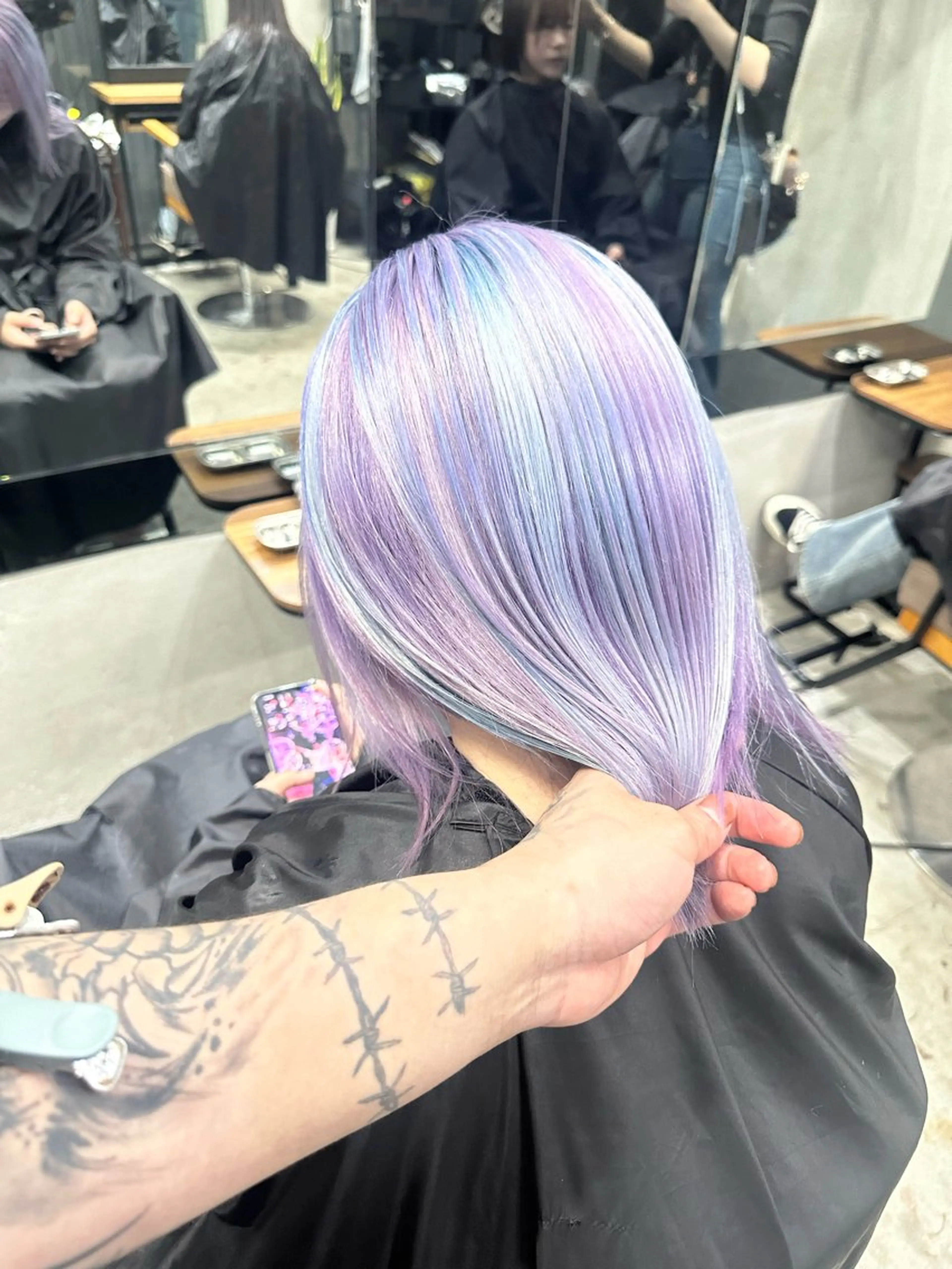 ミディアム ヘアカラー AiM エイム　韓国レイヤーのヘアスタイル