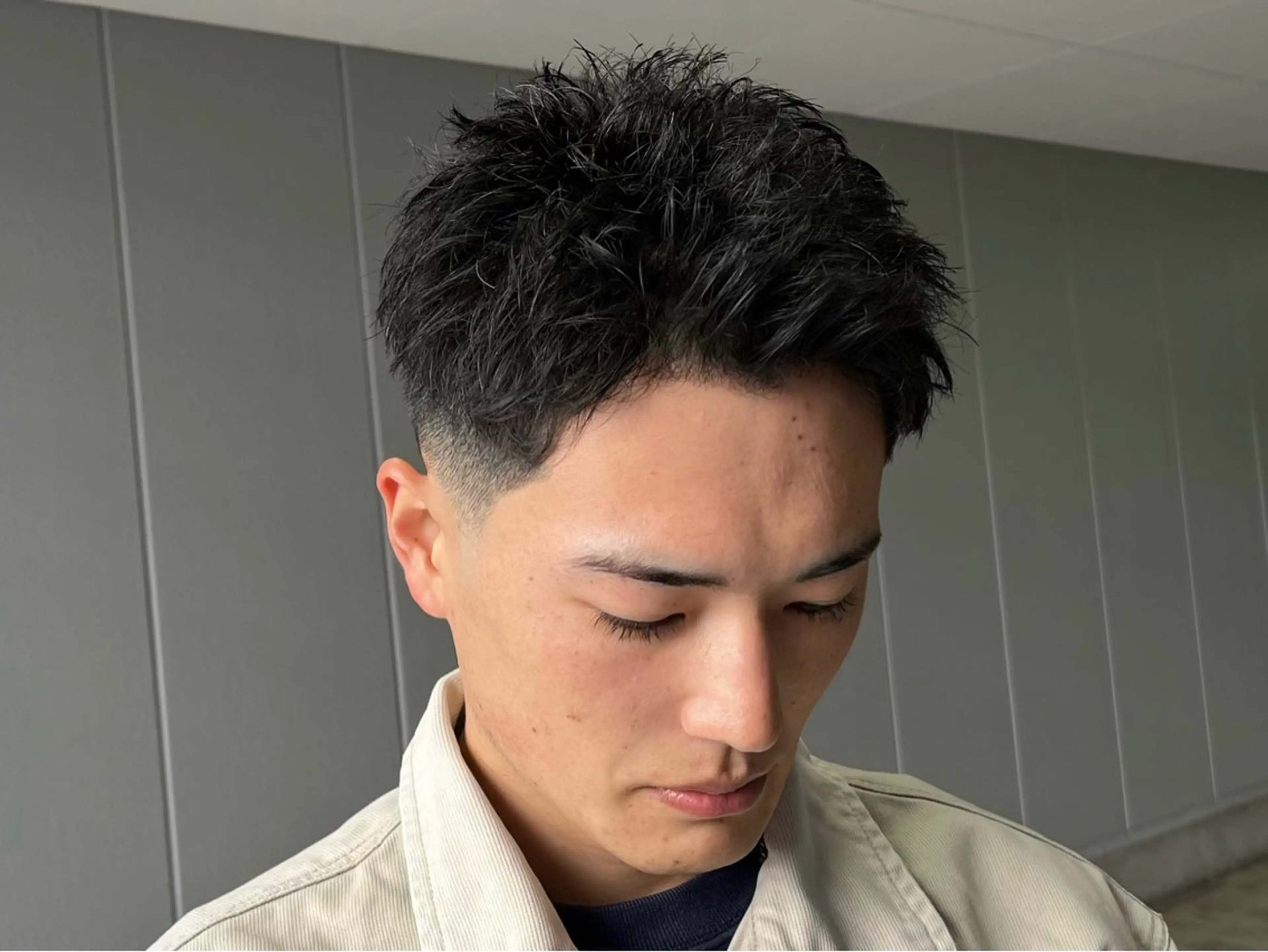 ショート メンズ フェードカット メンズパーマ スキンフェード スパイキーショート ショートヘア カット 立川/メンズパーマ 厚進太郎のヘアスタイル
