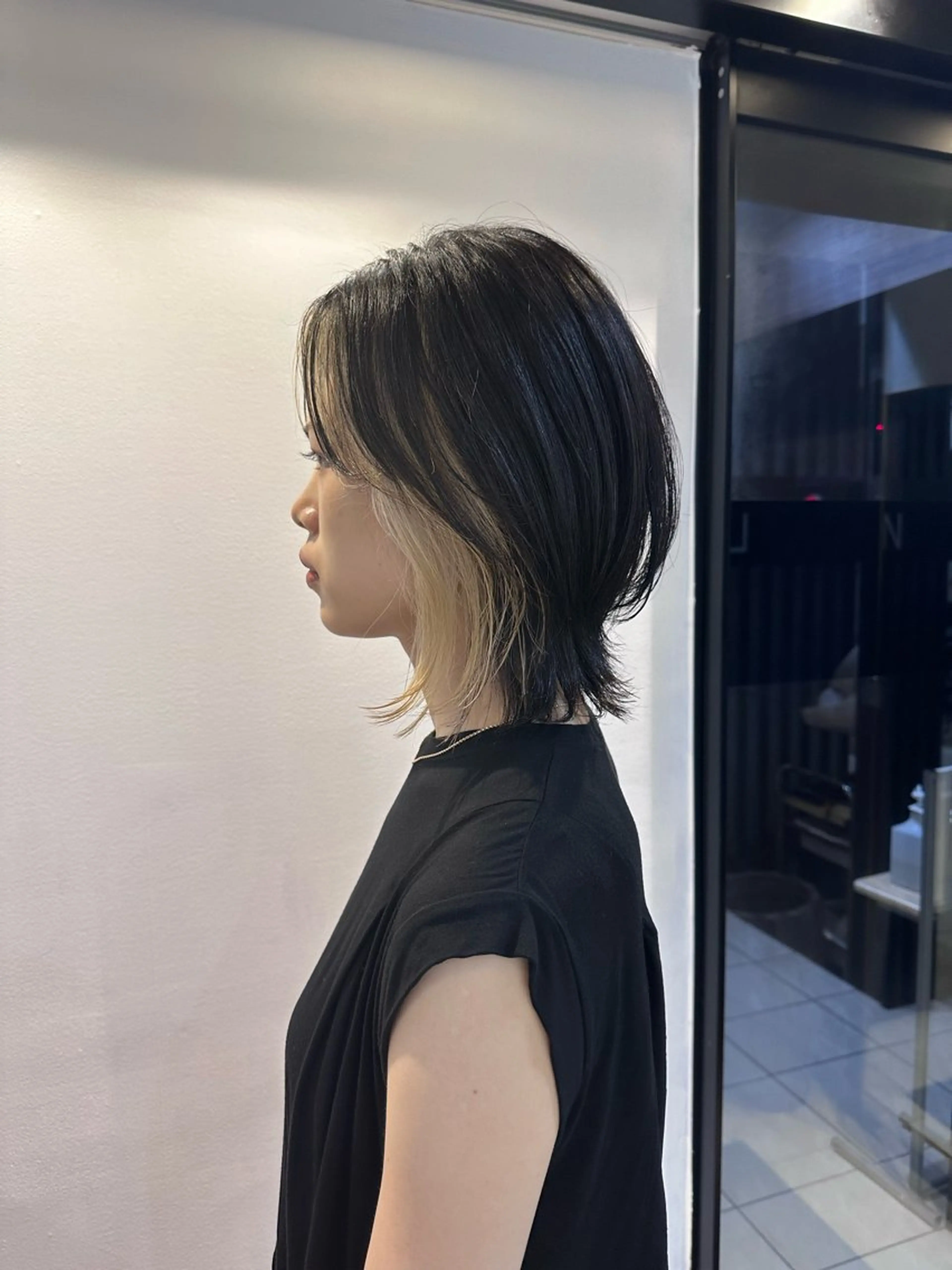 ミディアム カラー レイヤーカット mio/【日本橋】 パーマモデルのヘアスタイル