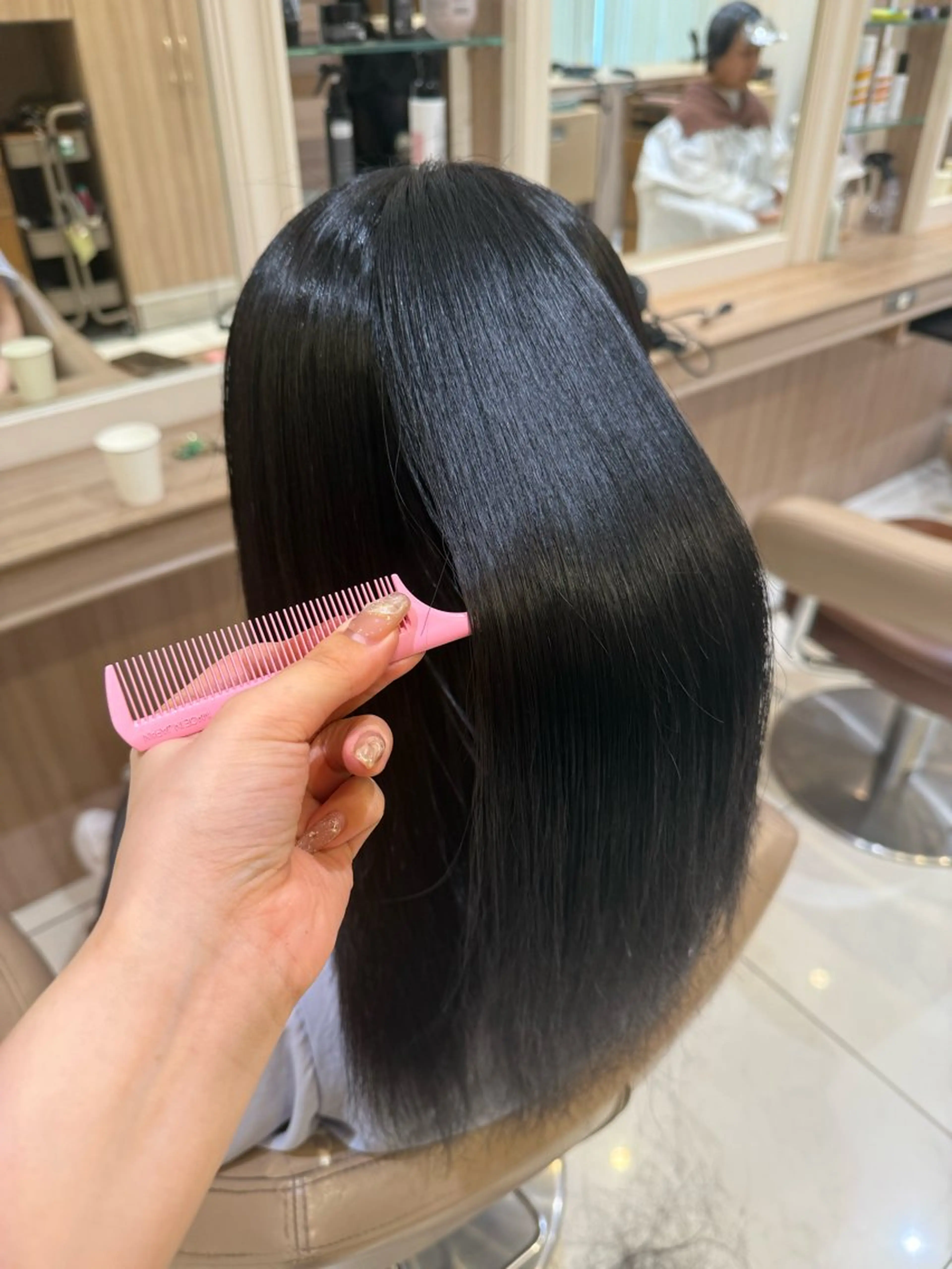 ロング パーマ カット 縮毛矯正 トリートメント 韓国ヘアメイク🎀/ 縮毛矯正✨山本媛香のヘアスタイル