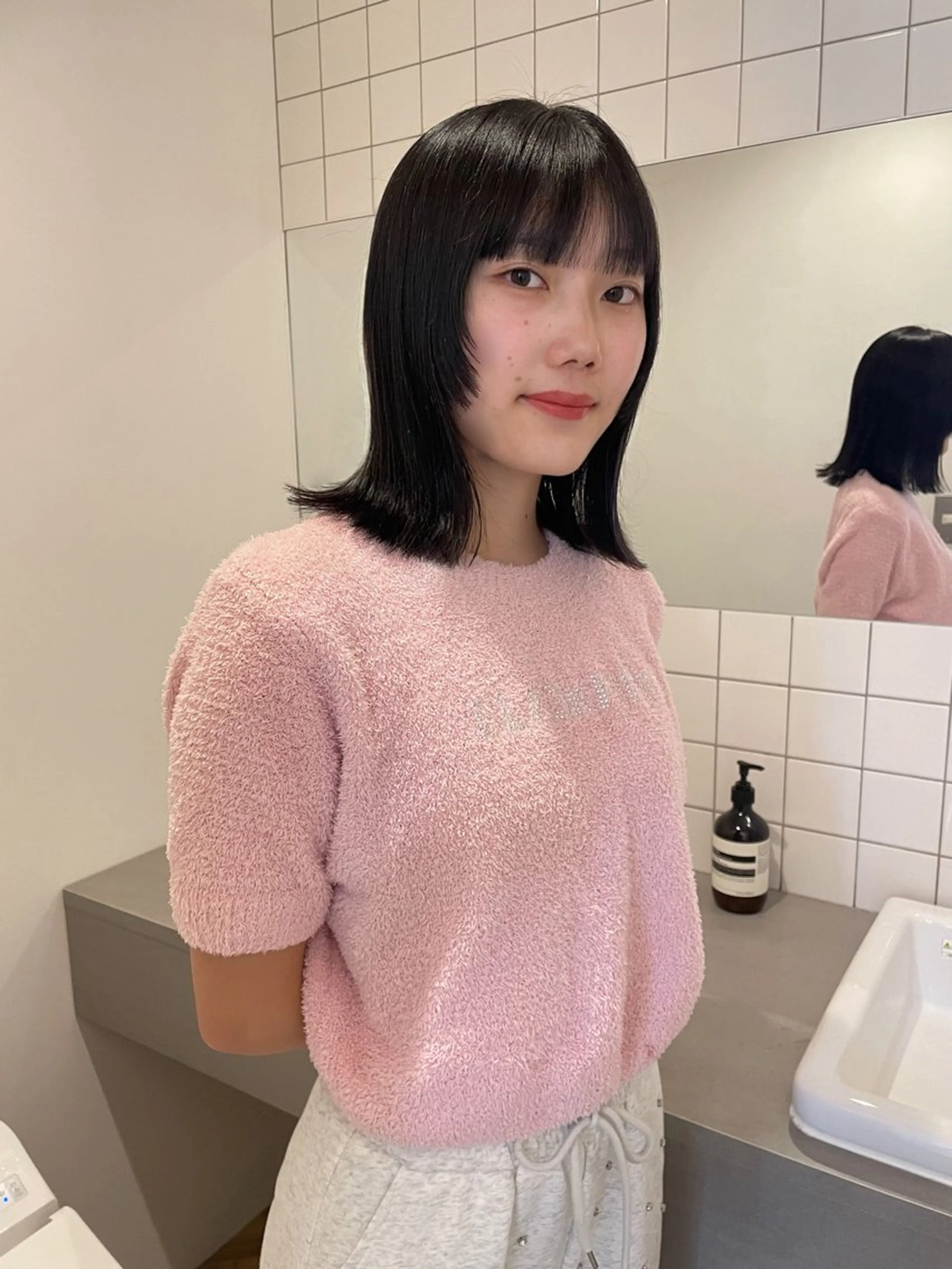 ミディアム ボブカットモデル/パ ーマ/harunaのヘアスタイル