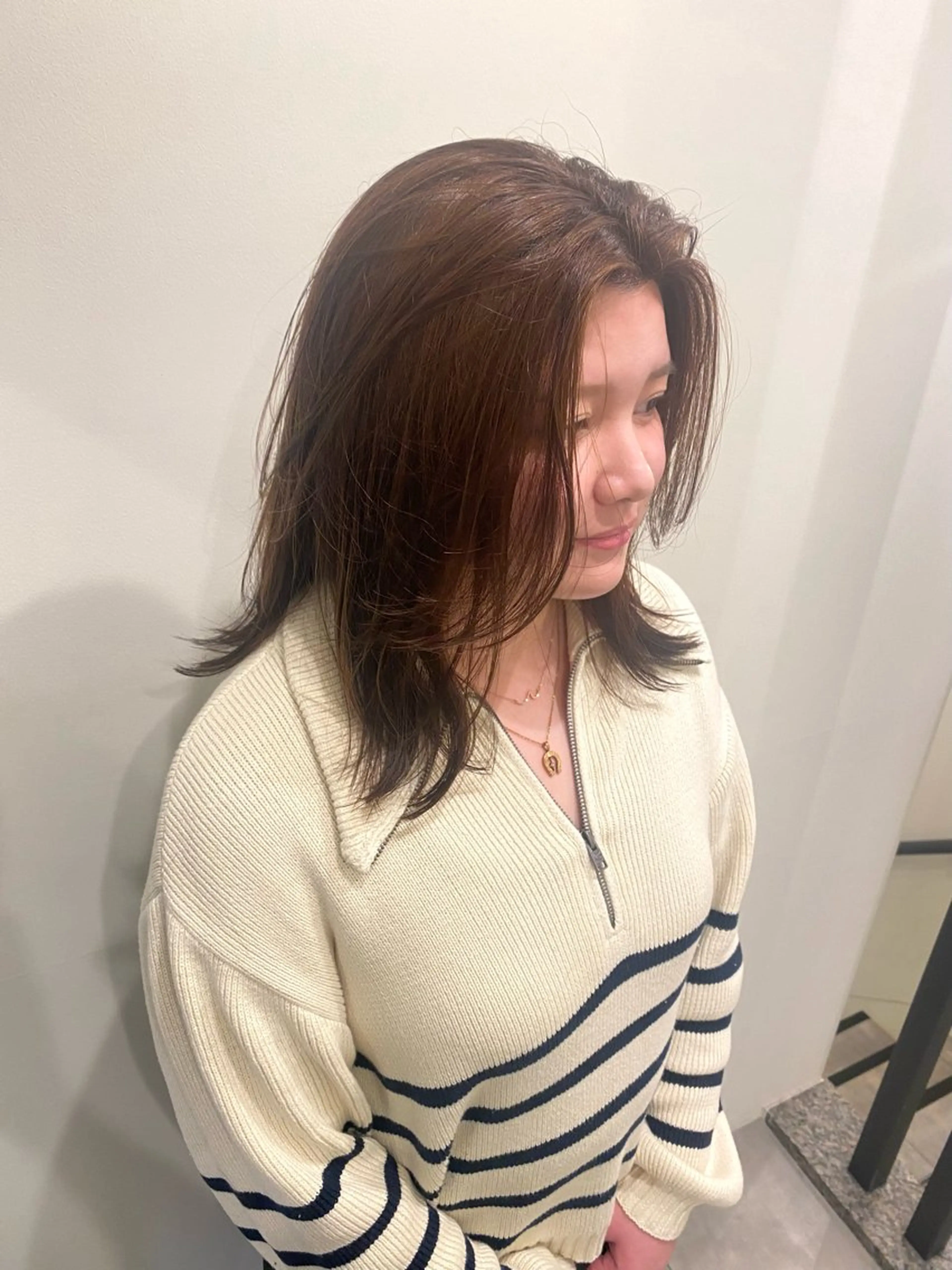 ミディアム カラー カット ヘアカラー トリートメント 🍑 モモカ🍑のヘアスタイル