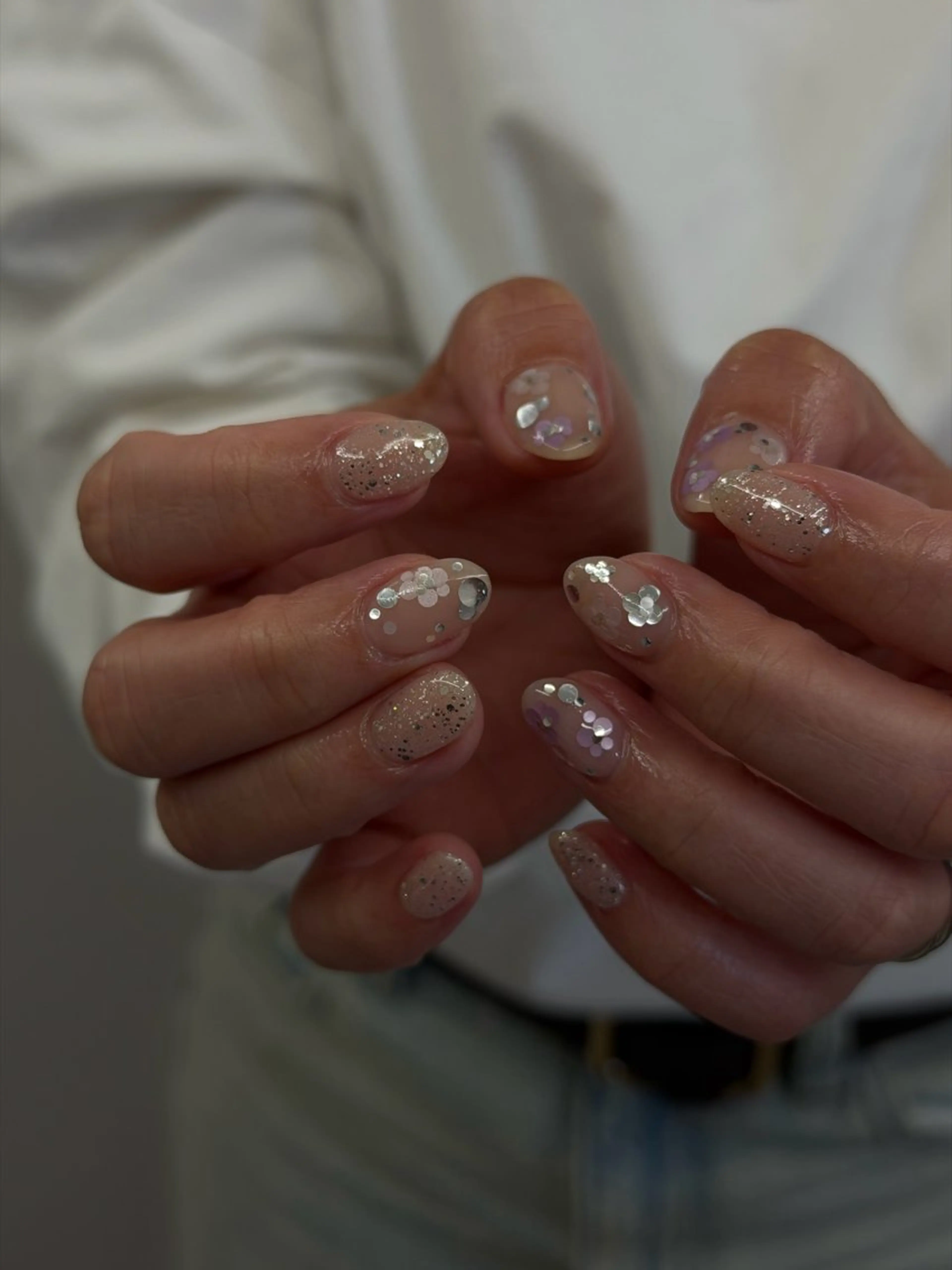 ネイル ジェルネイル マグネットネイル ニュアンスネイル パラジェル リボン ハンドネイル ハンドケア Bana_ Nailのネイルデザイン